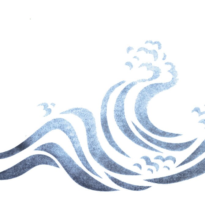 Rolling Waves Wall Stencil | 1420 by Designer Stencils | Reusable Art Craft Stencils for Painting on Walls, Canvas, Wood |