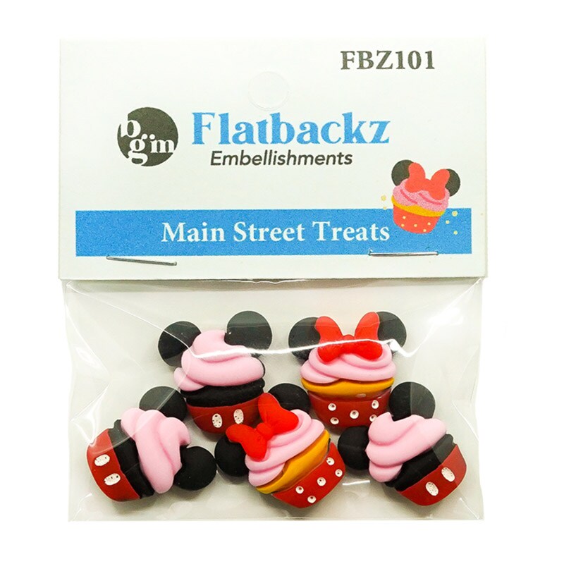 Buttons Galore Flatback Embellishments for Crafts - Main Street Treats - 15 Pieces