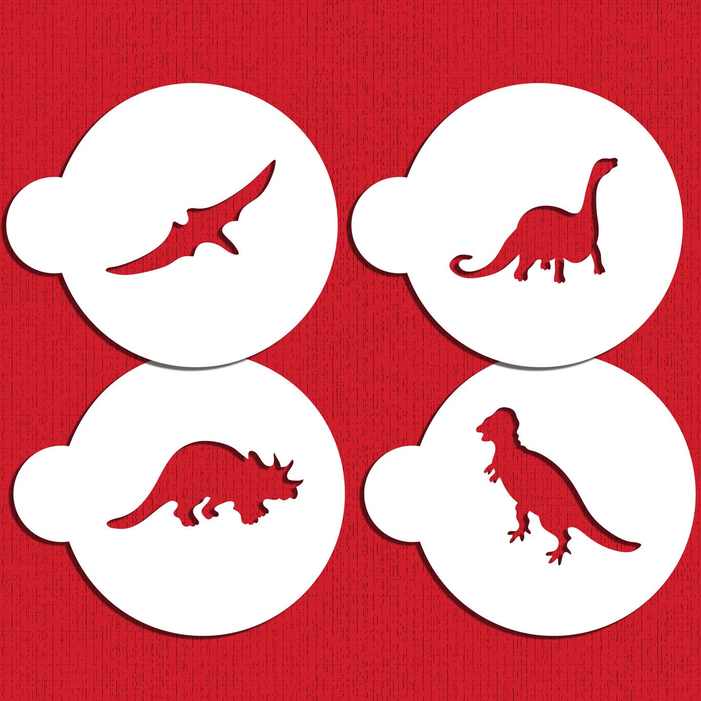 Dinosaur Cookie Stencil Set | C1048 by Designer Stencils | Cookie Decorating Tools |