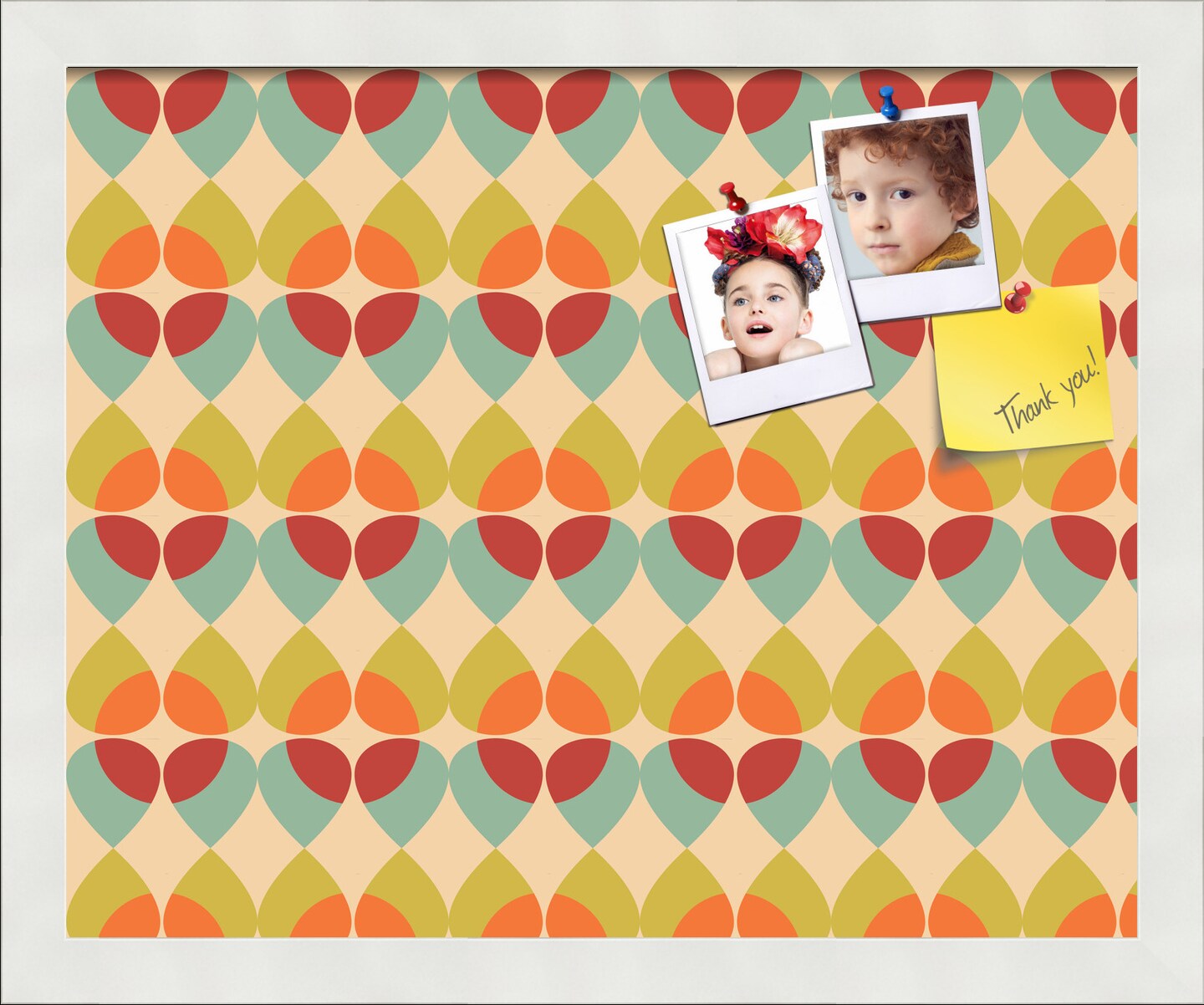 PinPix Custom Bulletin Board Kaliedescope Poster Board Has a Fabric