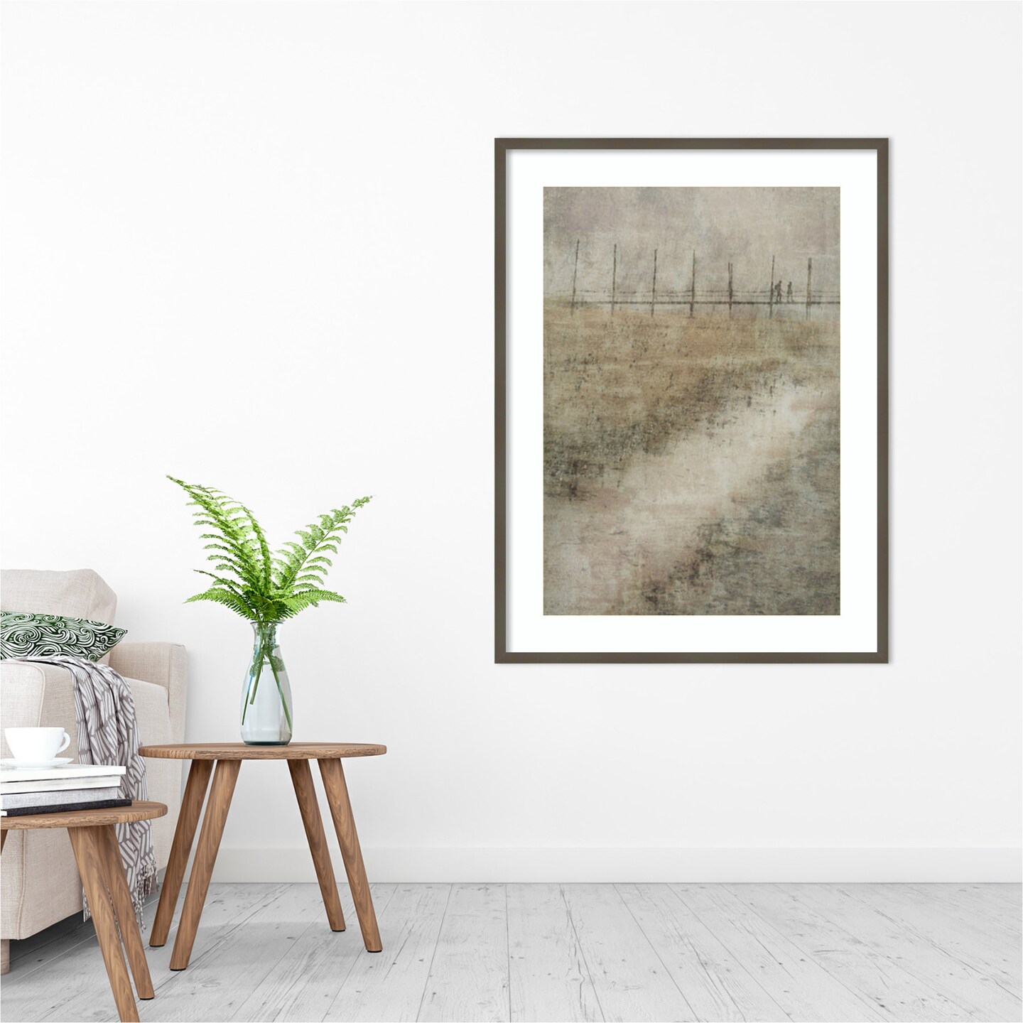 On the way by Nel Talen Wood Framed Wall Art Print 31 in. W x 41 in. H
