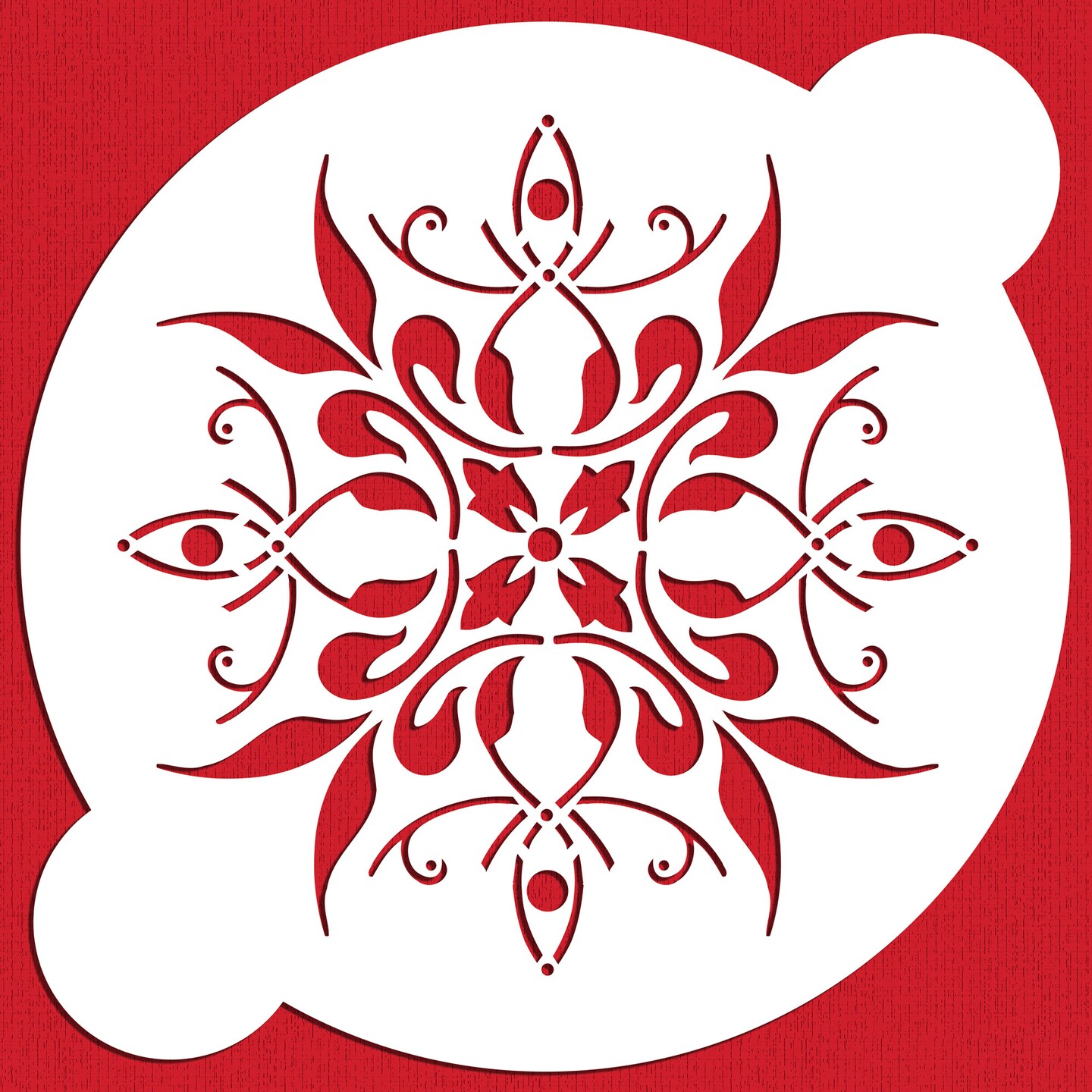 Small French Medallion Cake Stencil | C097 by Designer Stencils |