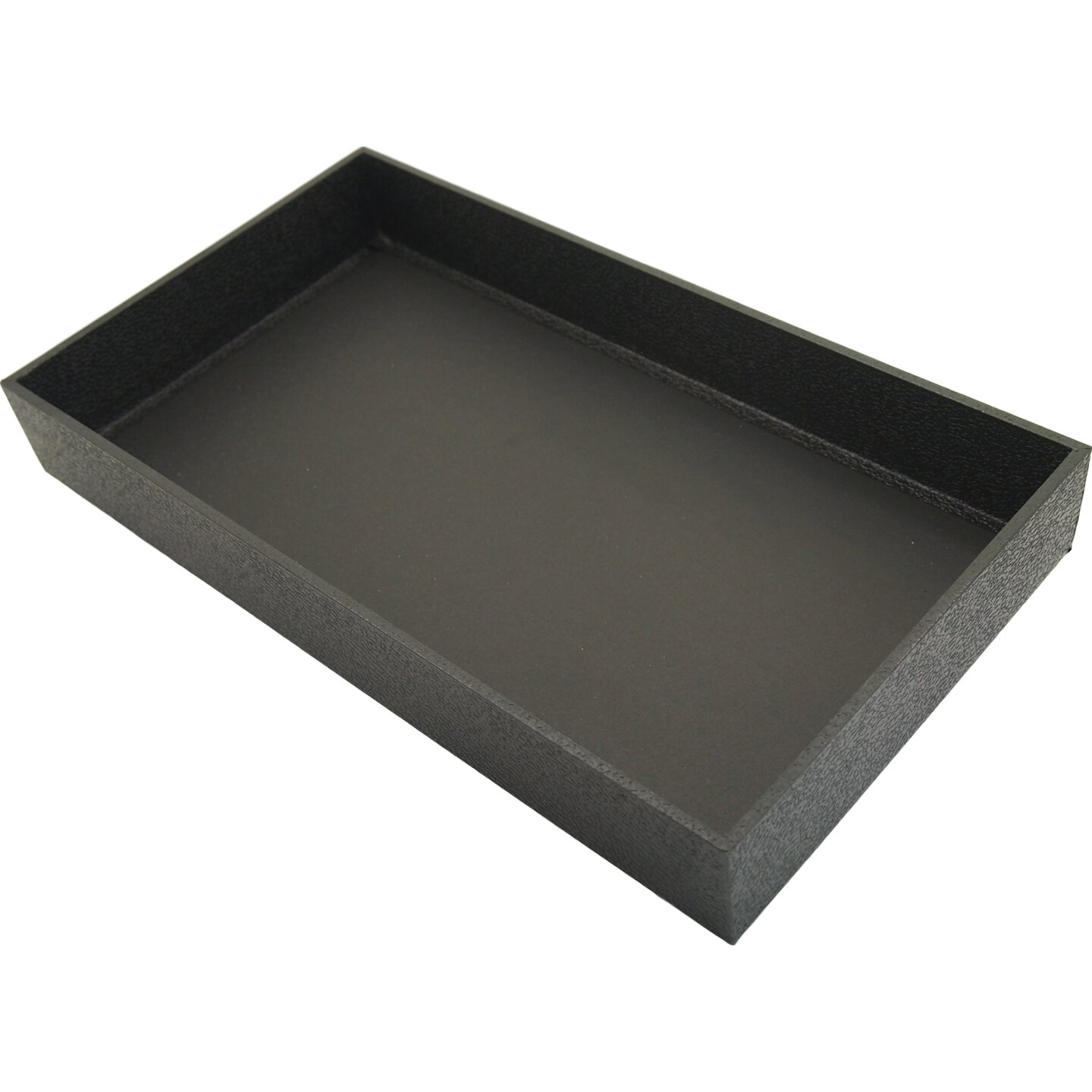 12 Black Leather Jewelry Showcase Displays Travel Trays