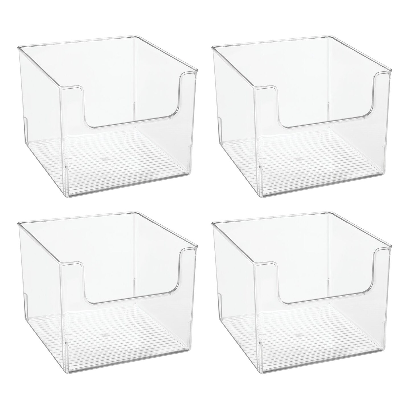 mDesign Crafting Plastic Storage Organizer Bin - Open Dip Front, 4 Pack ...