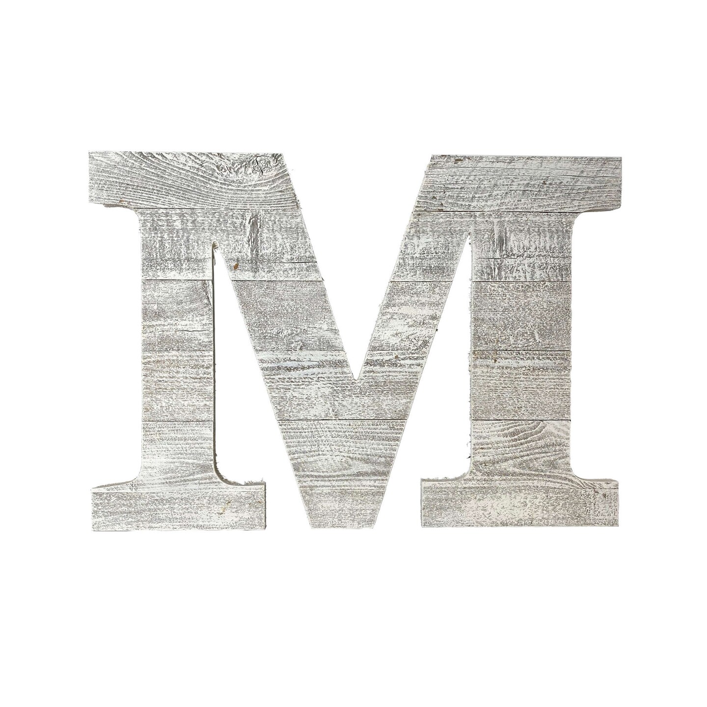 Rustic Farmhouse Large 16" White Decorative Monogram Wood Letter