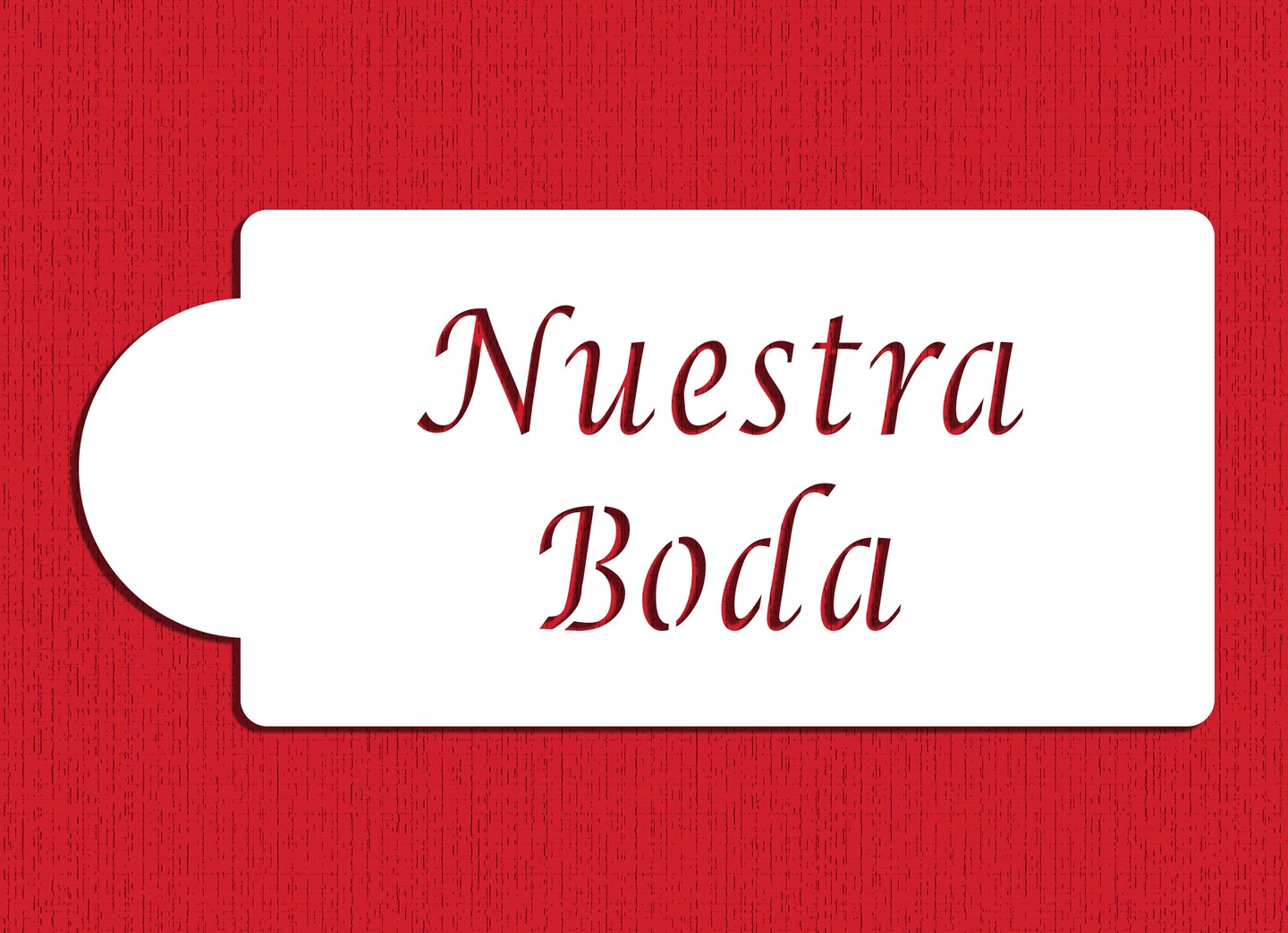 Nuestra Boda Cake Stencil | C080 by Designer Stencils | Cake Decorating Tools | Baking Stencils for Royal Icing, Airbrush, Dusting Powder | Reusable Plastic Food Grade Stencil for Cakes | Easy to Use &#x26; Clean Cake Stencil
