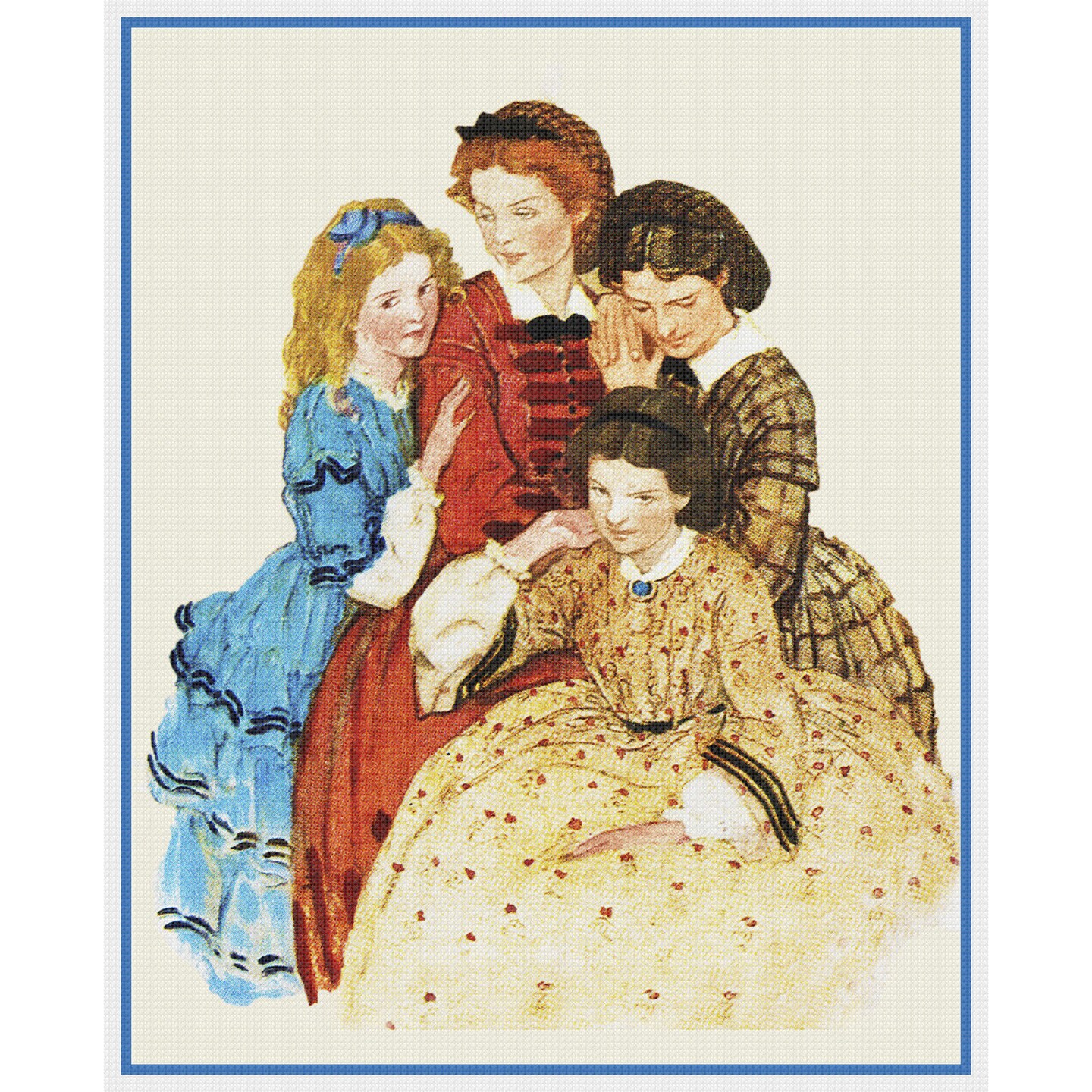 Alcott Little Women Sisters by Jessie Willcox Smith Counted Cross Stitch Pattern