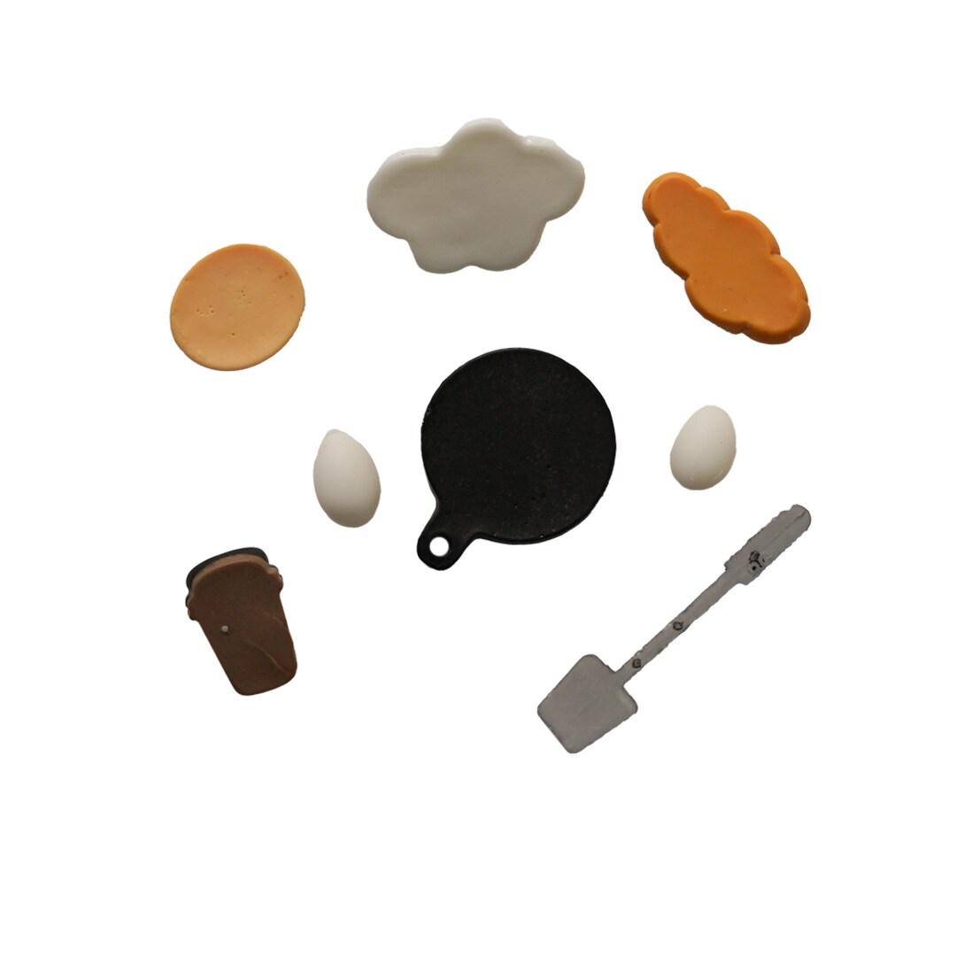 Buttons Galore Flatback Embellishments for Crafts - Breakfast - 21 Pieces