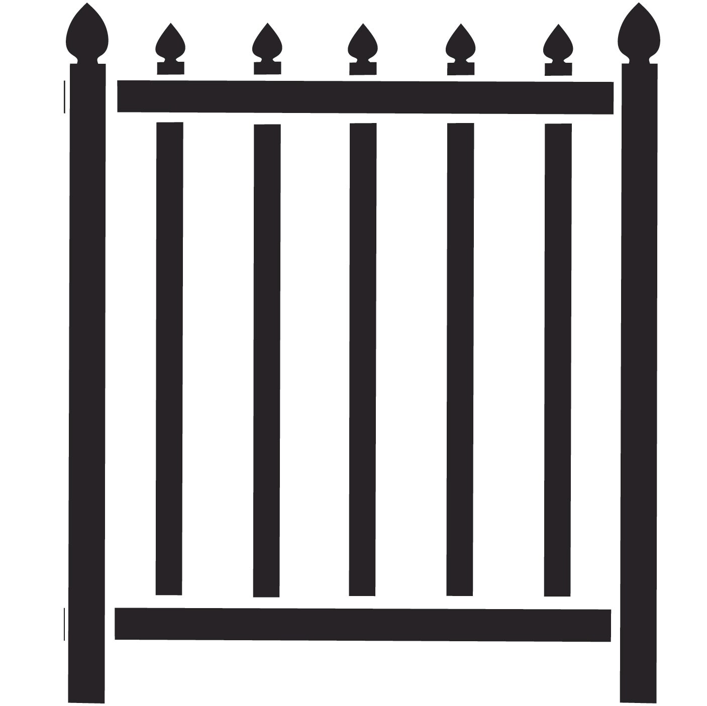 Large Wrought Iron Fence Wall Stencil | 1546 by Designer Stencils | Pattern Stencils | Reusable Stencils for Painting | Safe & Reusable Template for Wall Decor | Try This Stencil Instead of a Wallpaper | Easy to Use & Clean Art Stencil Pattern