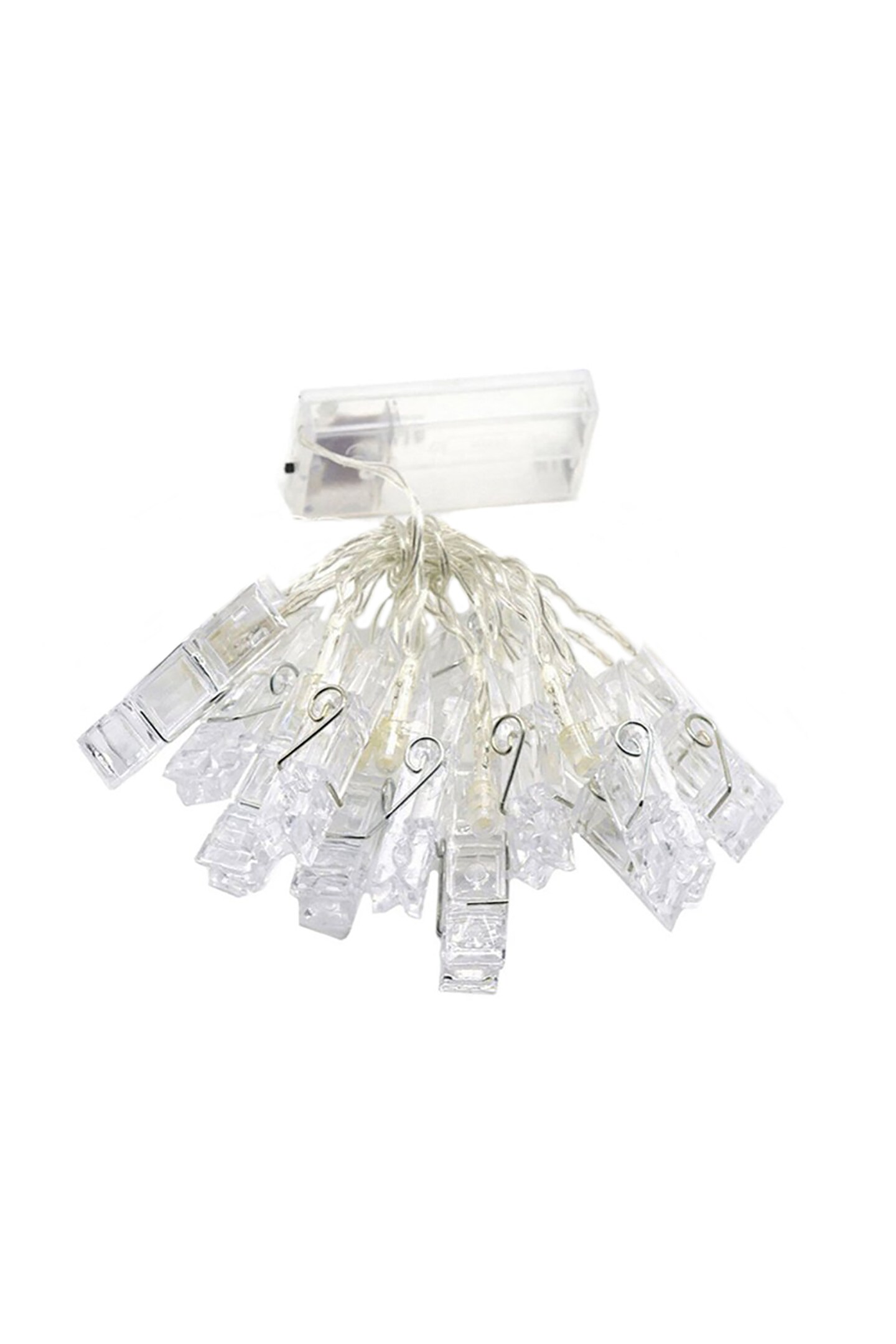 Perfect Holiday 12 LED Large Photo Clip String Light (Warm White) - Battery Operated