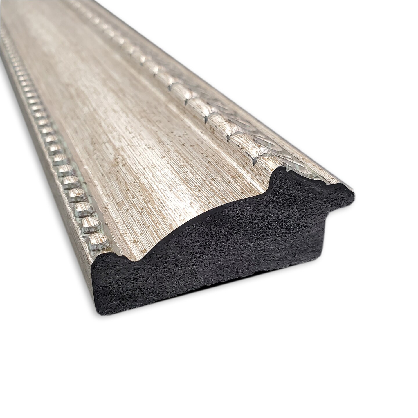 Beveled Bathroom Wall Mirror, Lyla Ornate Silver Frame