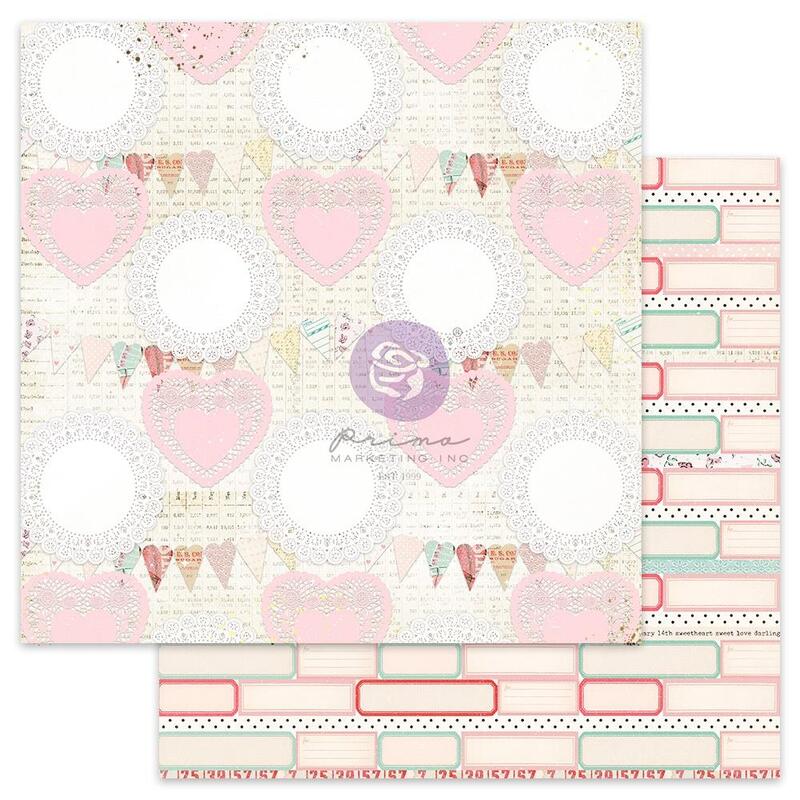 Sweet Laces Paper - Love Notes - Prima