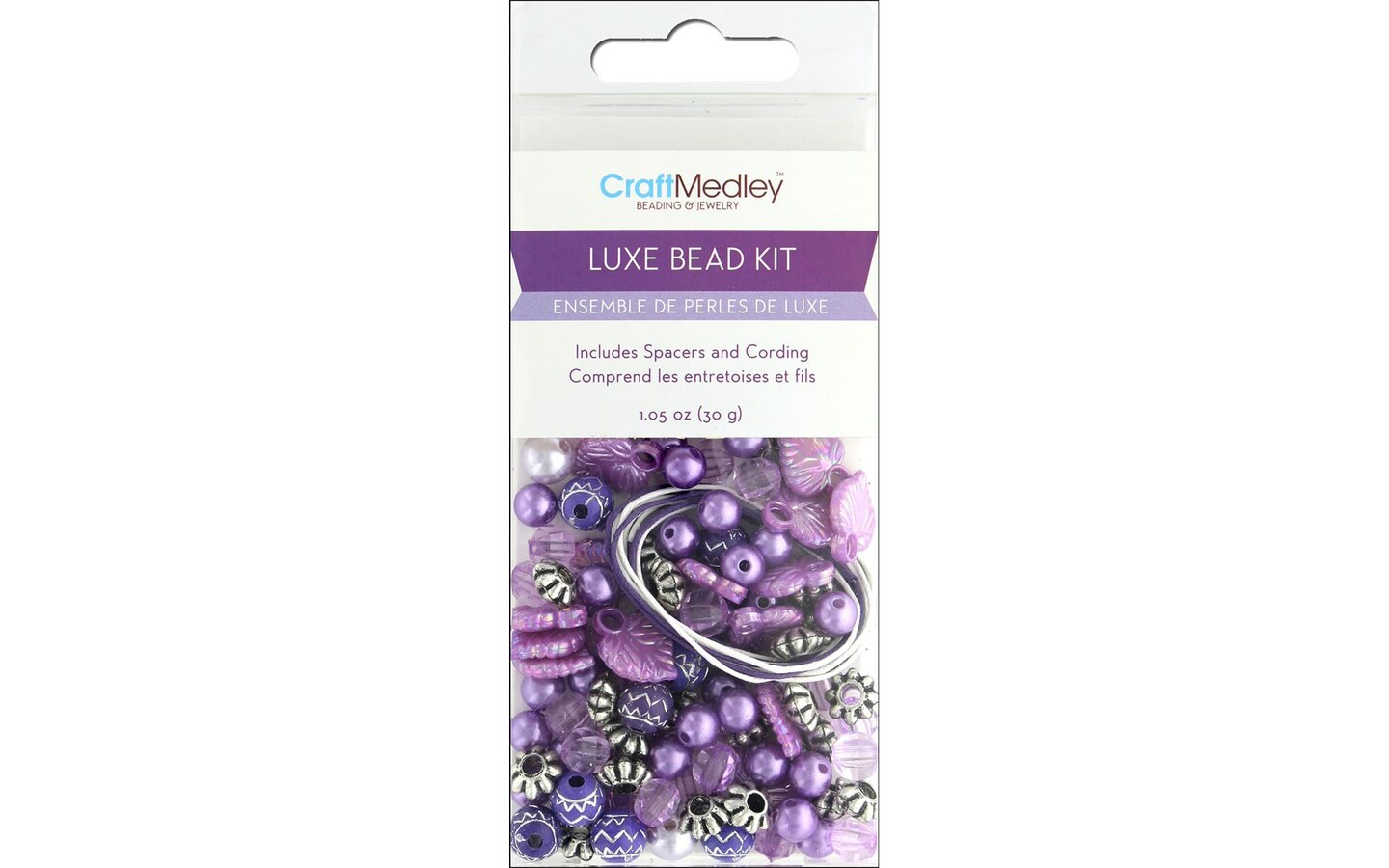 Multicraft Bead Kit Luxe 1.05oz Purple