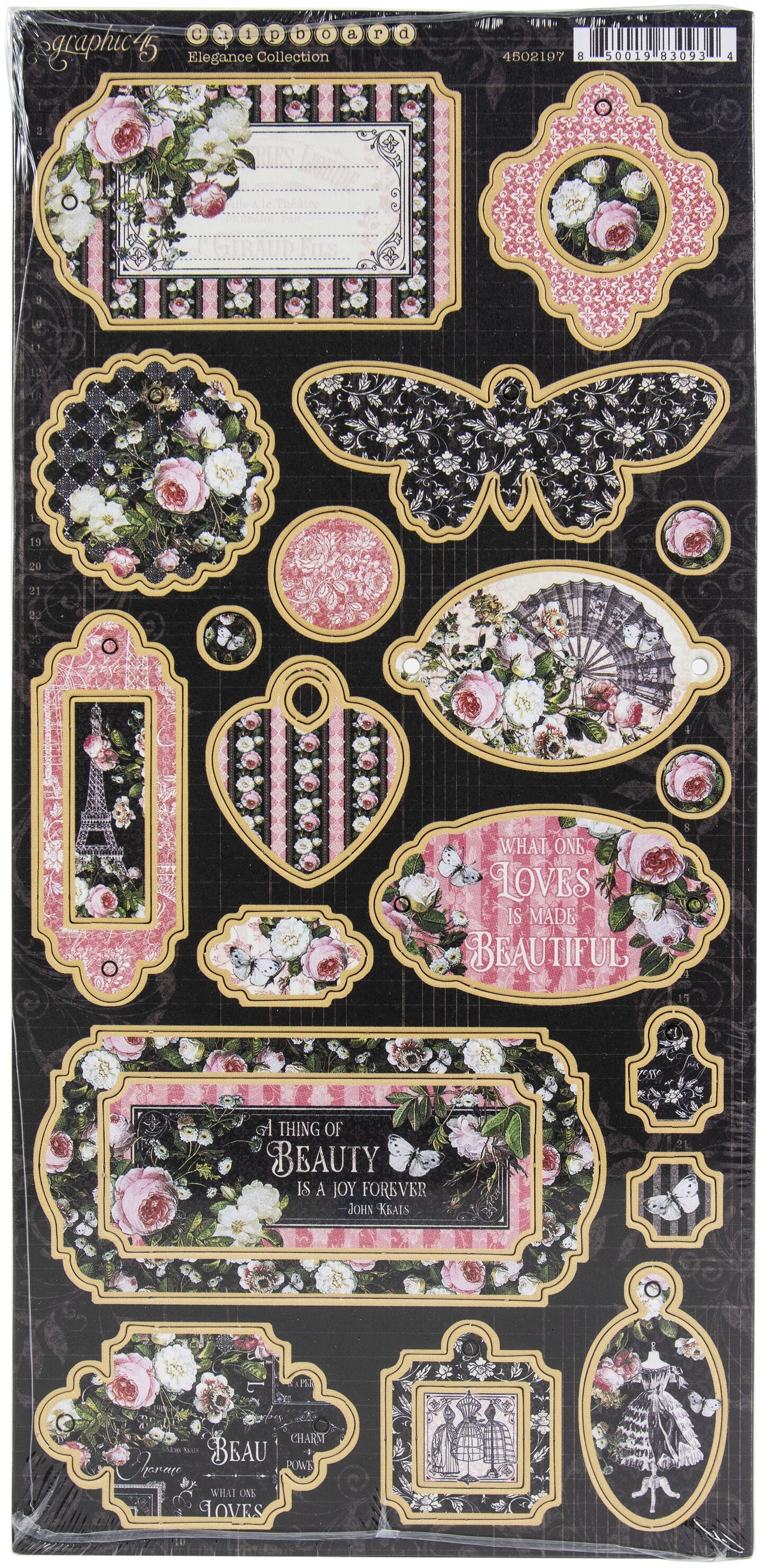 Elegance Chipboard DieCuts 6"X12" Sheet Stencils & Forms Michaels