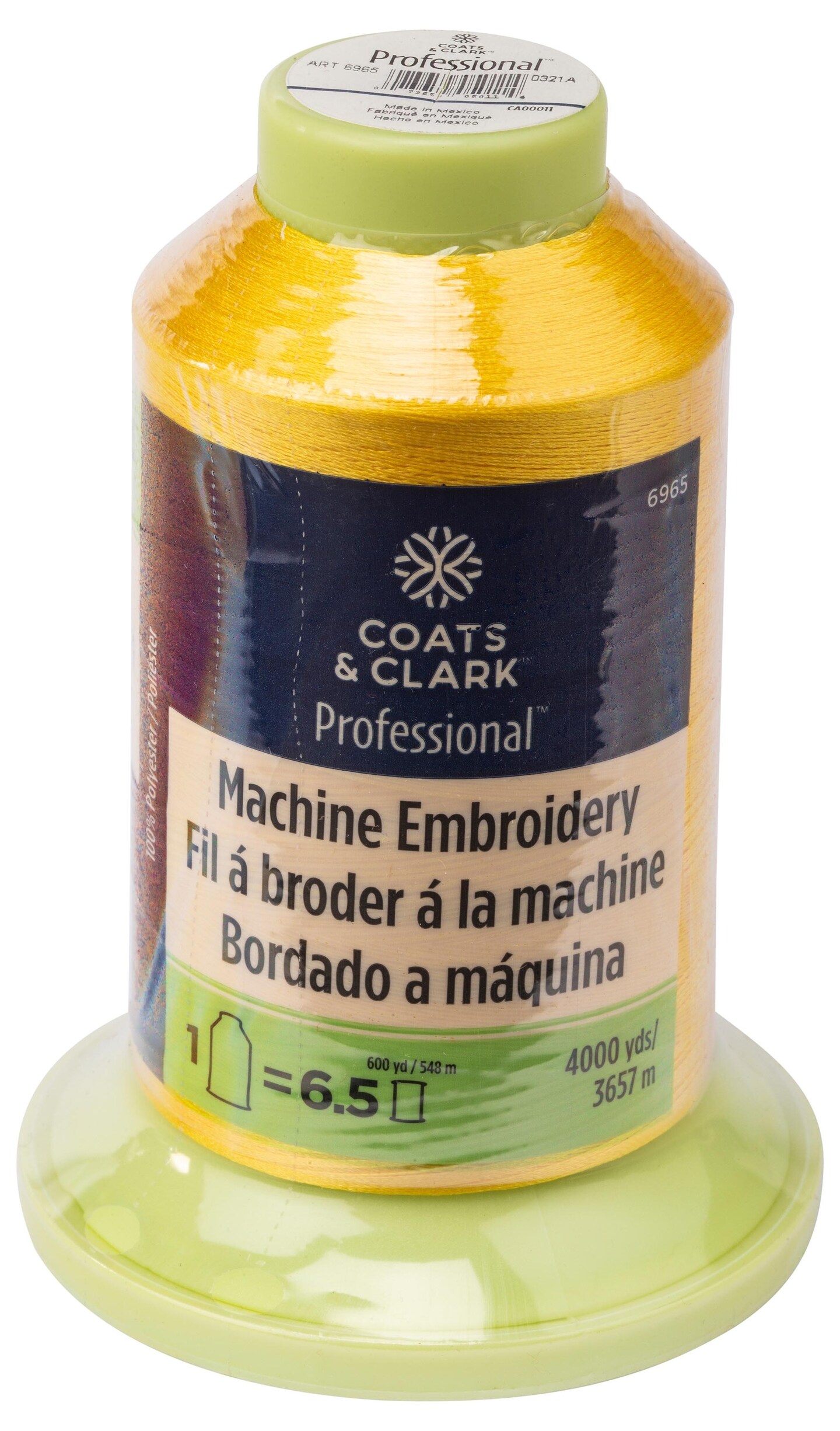 Coats Professional Machine Embroidery Thread 4000ydSun Yellow