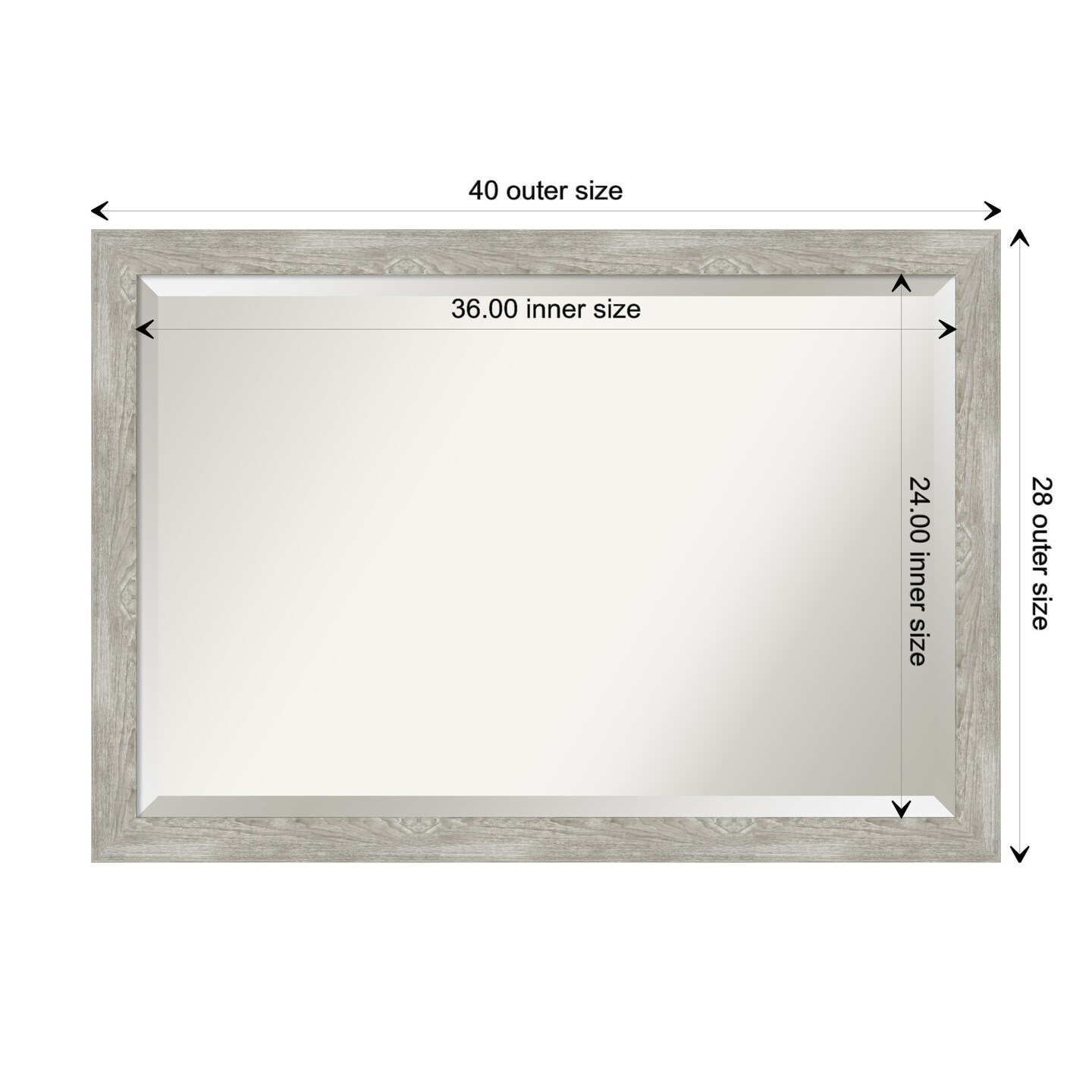 Beveled Bathroom Wall Mirror, Dove Greywash Narrow Frame | Michaels