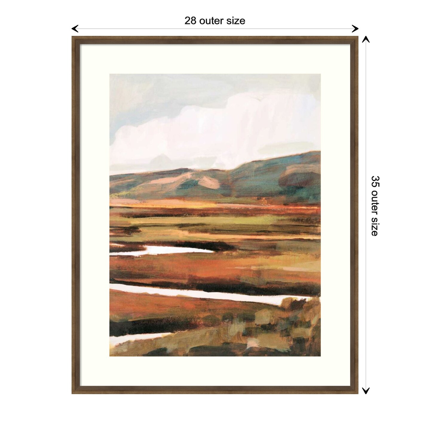 Mountain Field II by Victoria Borges Wood Framed Wall Art Print