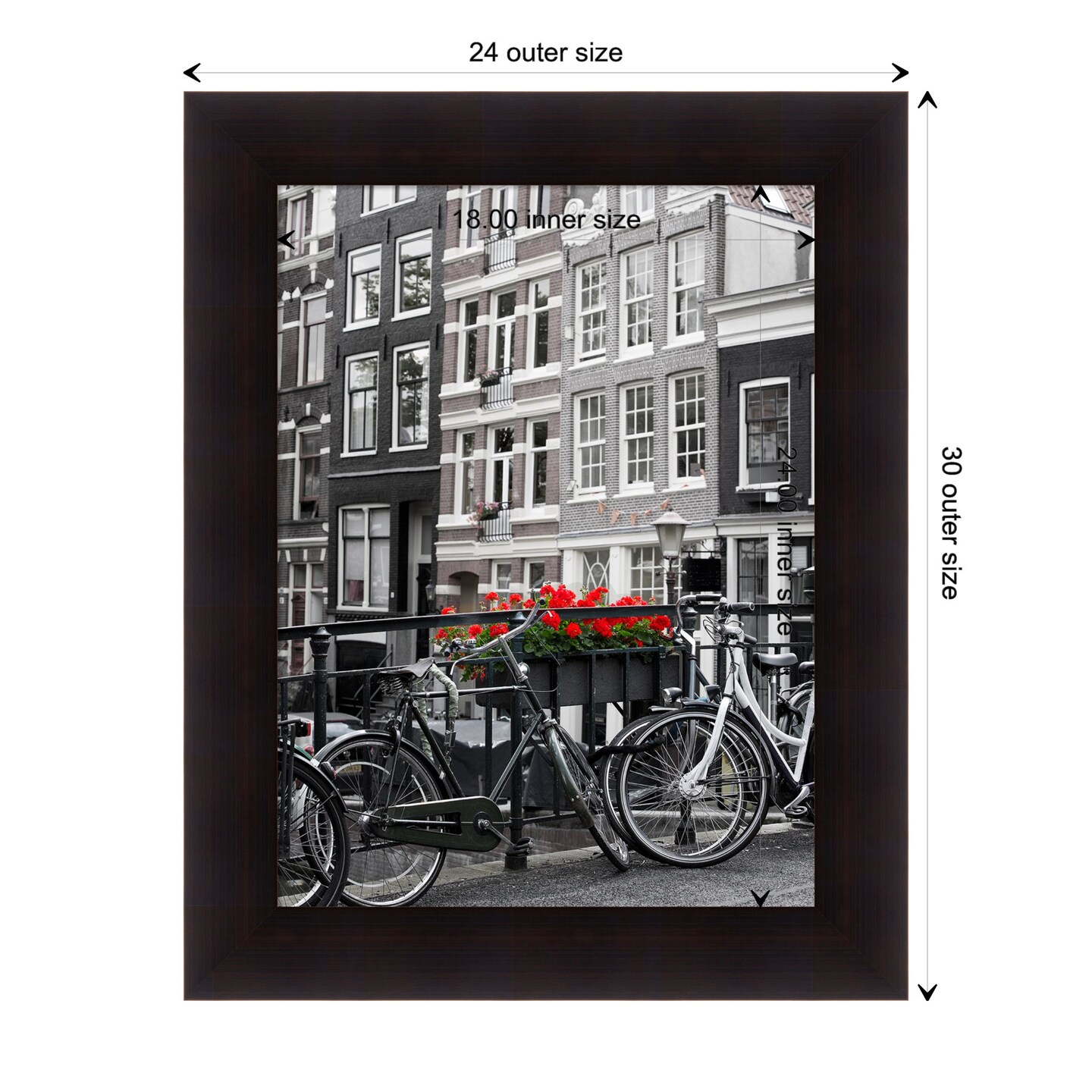 Portico Espresso Wood Picture Frame