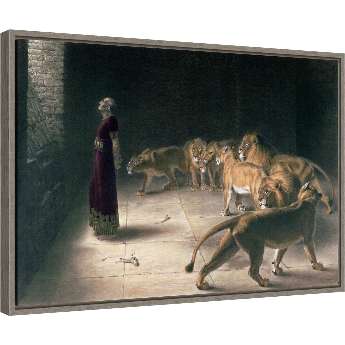 Daniel In The Lions Den 1892 By Briton Riviere Canvas Wall Art Print Daniel In The Lions Den 1892 By Briton Riviere Canvas Wall Art Print