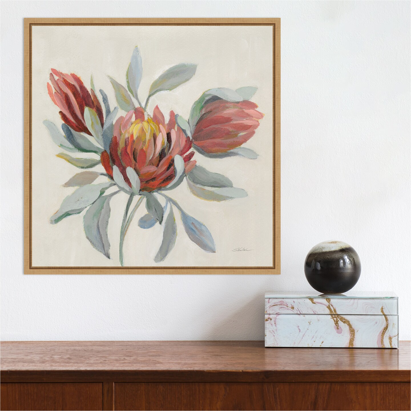 Field Bloom I by Silvia Vassileva Canvas Wall Art Print Framed