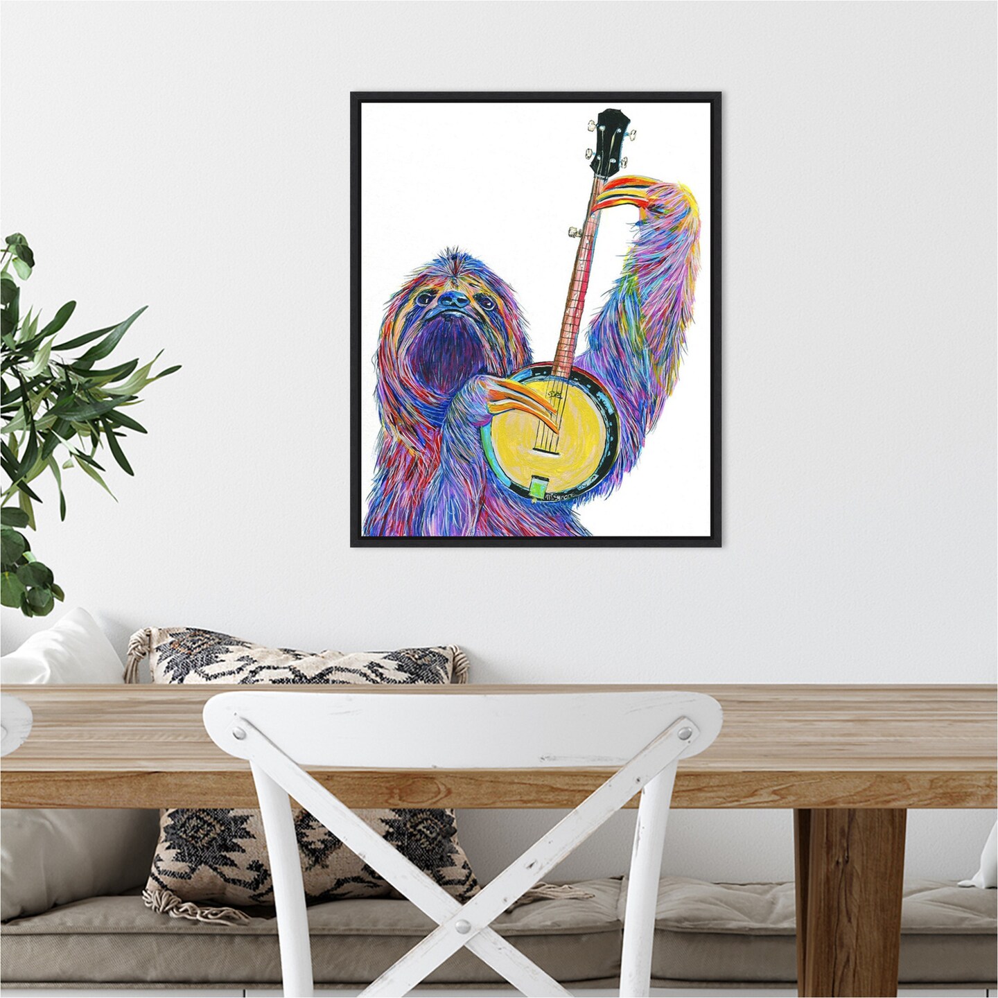 Slow Banjo by Melissa Symons Canvas Art Framed