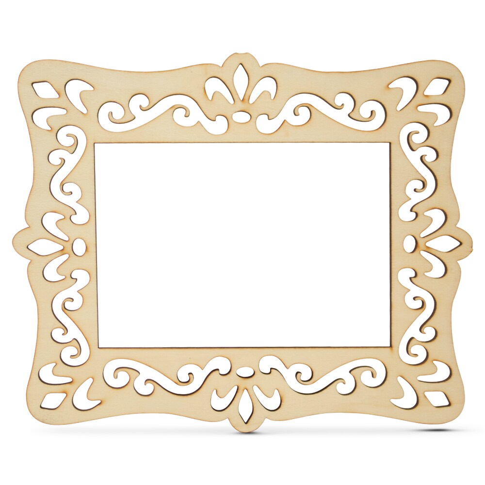 6 Pack Unfinished Wood Picture Frames, Holds 4 x 6 Inch Picture Frame for  DIY Crafts Decor, Desk, Home, Office Decor (7.5 x 9 x 6.4 In)