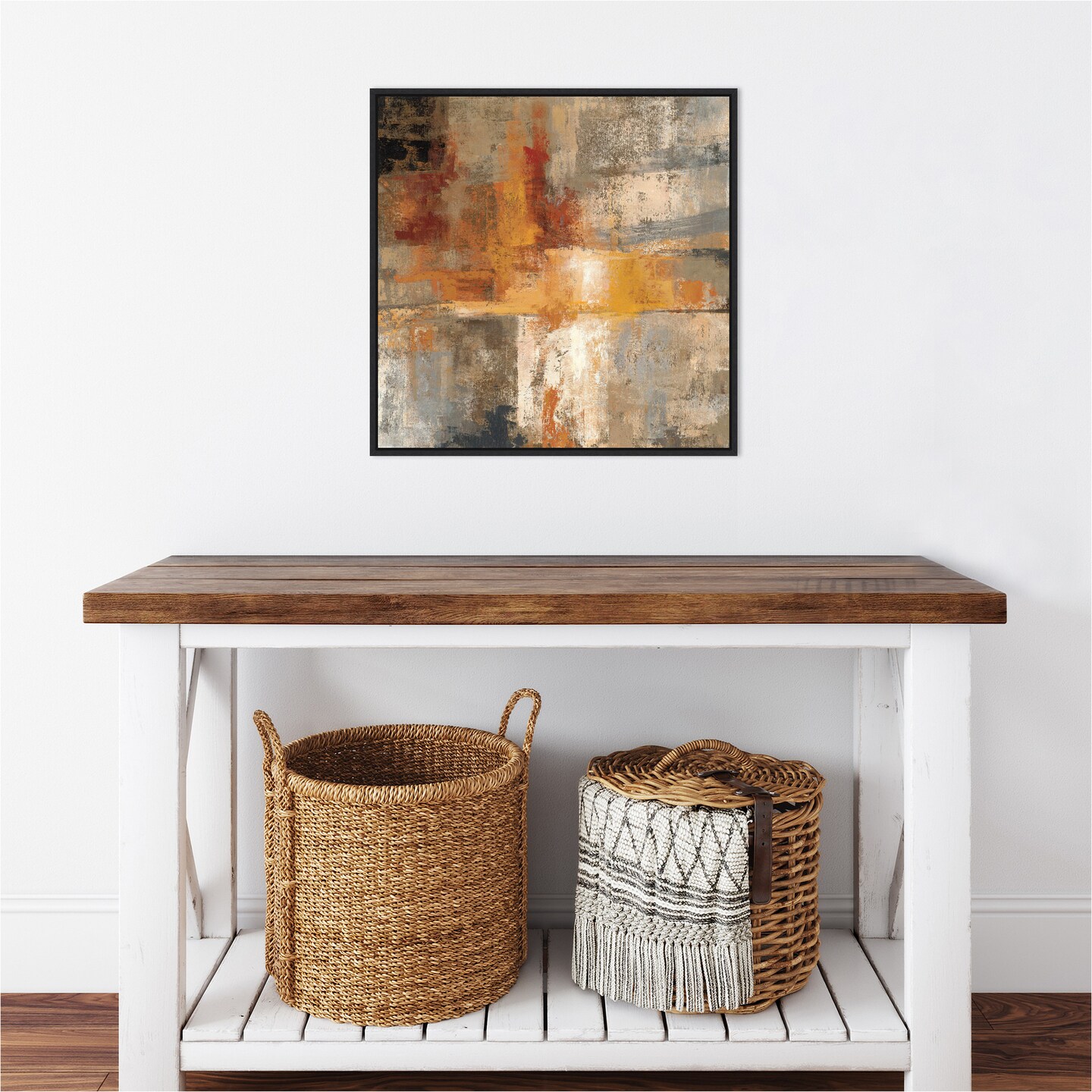 Silver and Amber Crop by Silvia Vassileva Canvas Art Framed