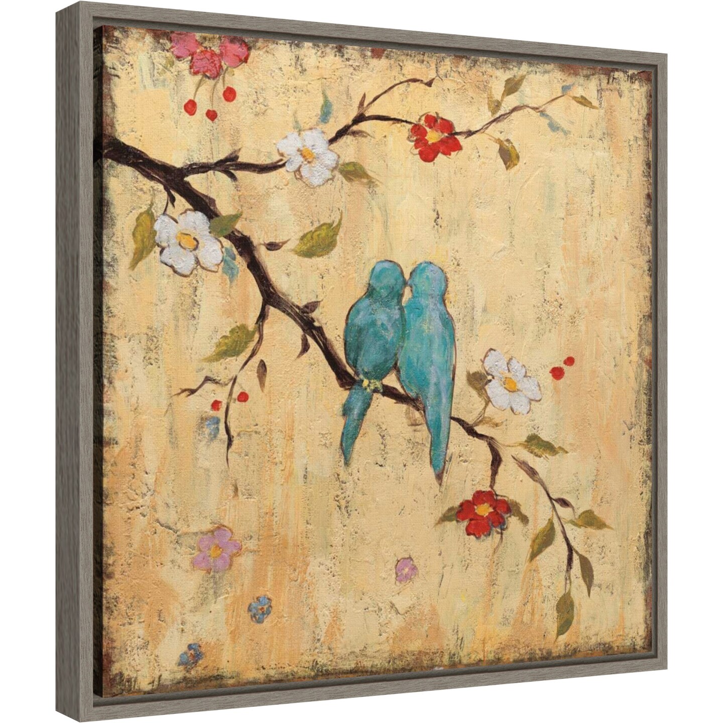 Love Birds II by Katy Frances Canvas Wall Art Print Framed