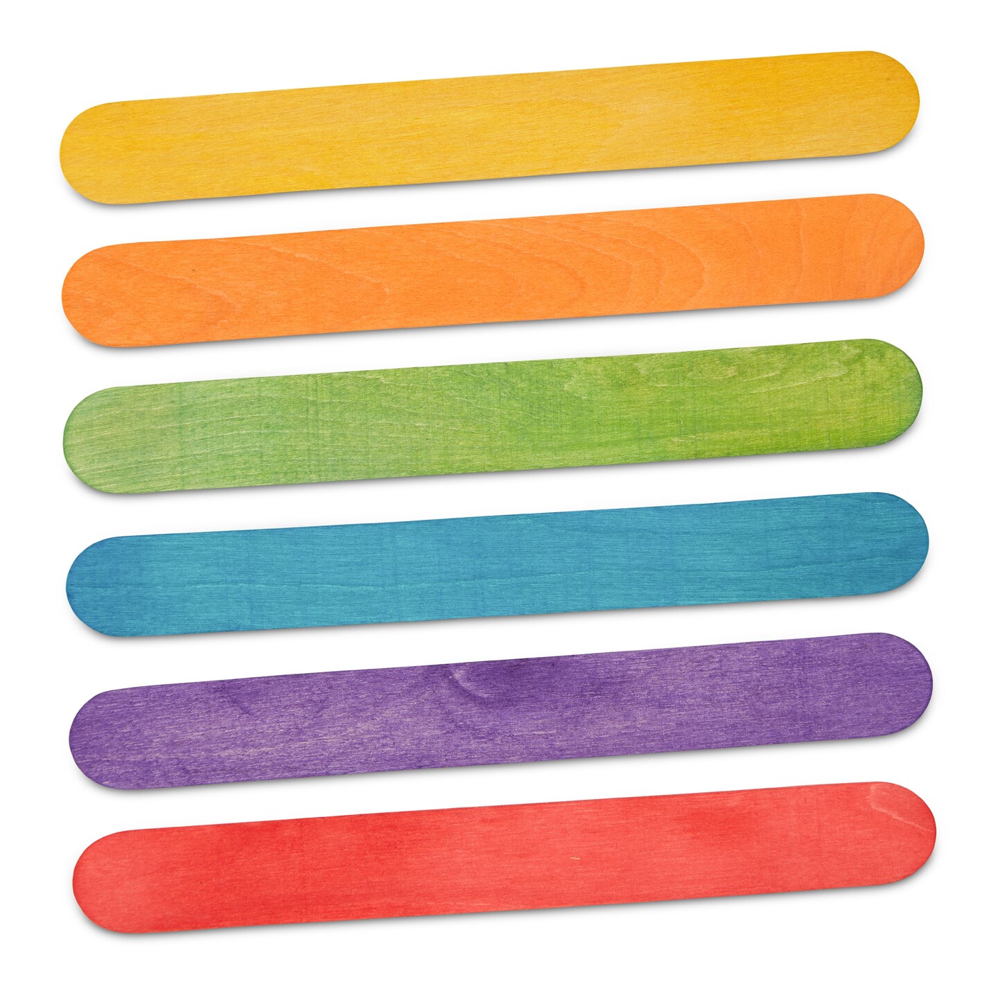 100 Pack, Red Color 6 Inch Jumbo Wooden Craft Popsicle Stick
