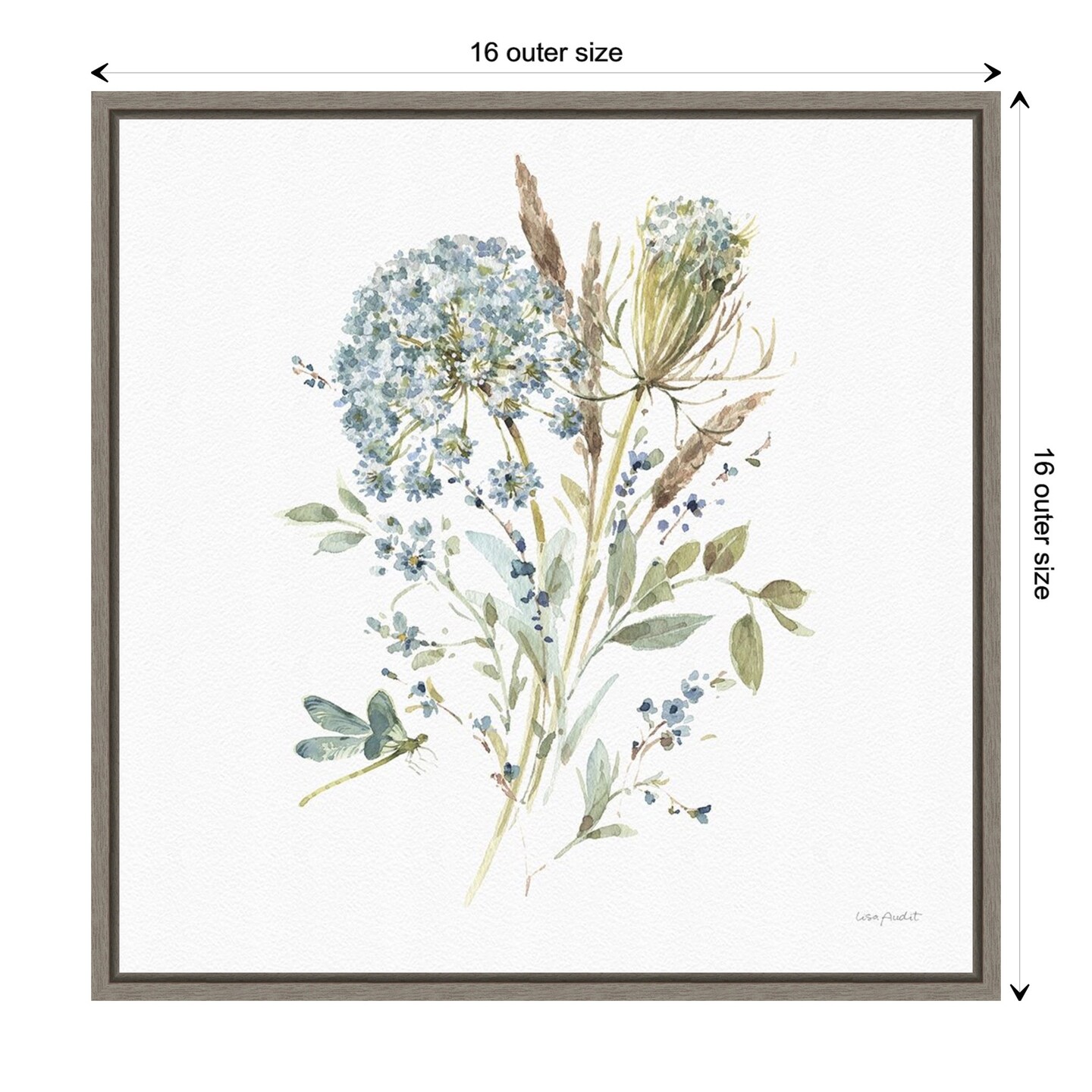 Bohemian Blue 05A by Lisa Audit Canvas Wall Art Print Framed