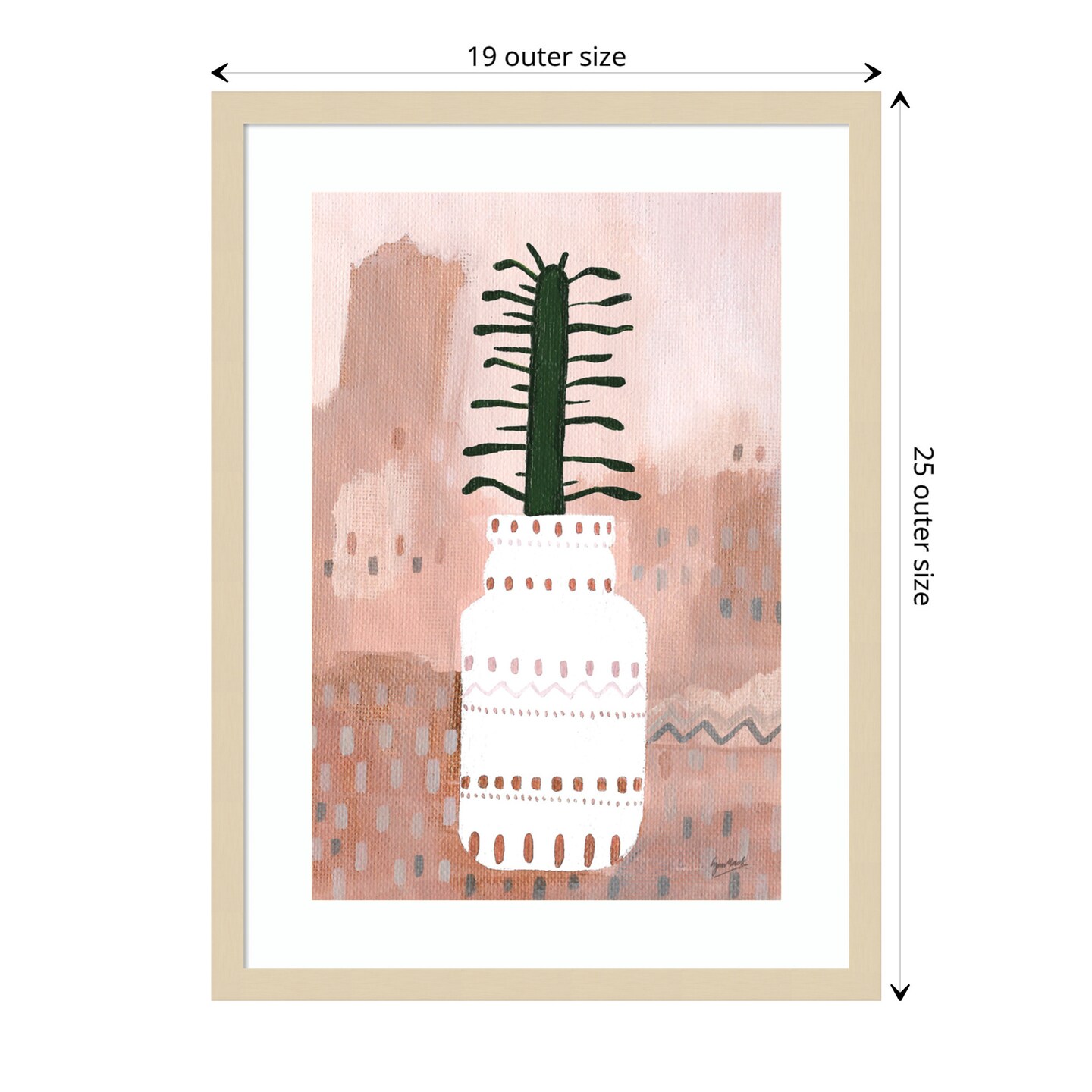 Boulder I by Amy Lighthall Wood Framed Wall Art Print