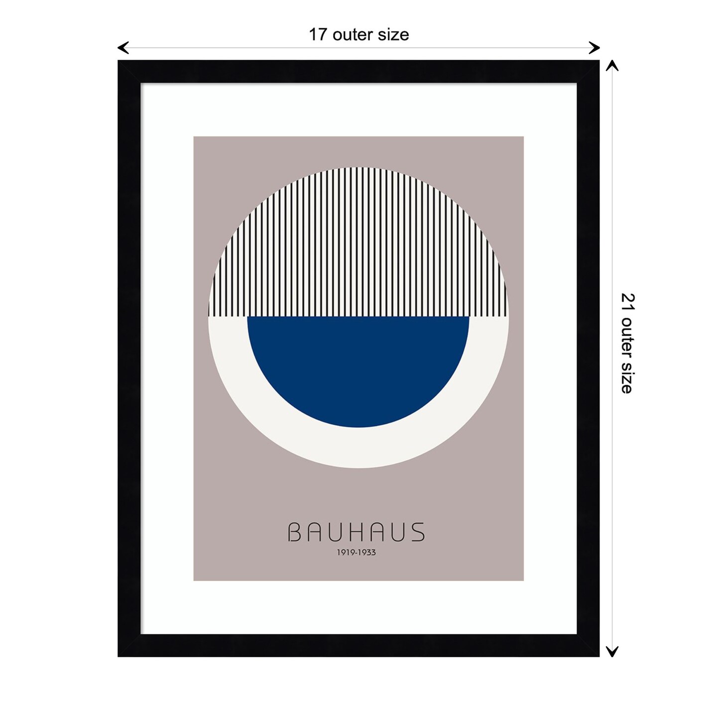 Bauhaus 7 by Design Fabrikken Wood Framed Wall Art Print