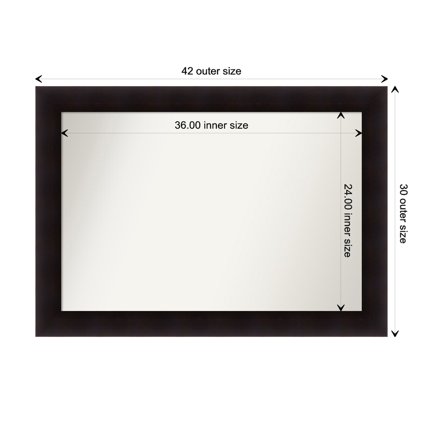 Amanti Art Non-Beveled Wood Wall Mirror, Portico Espresso Frame | Michaels