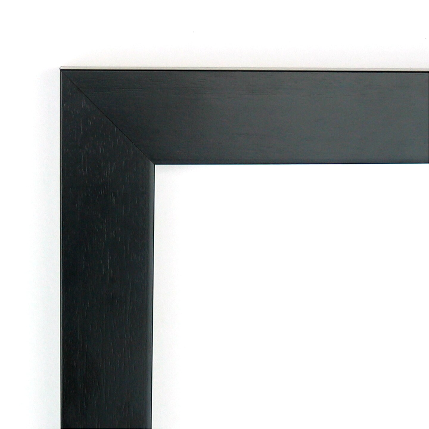 Petite Bevel Wood Wall Mirror, Tribeca Black Frame