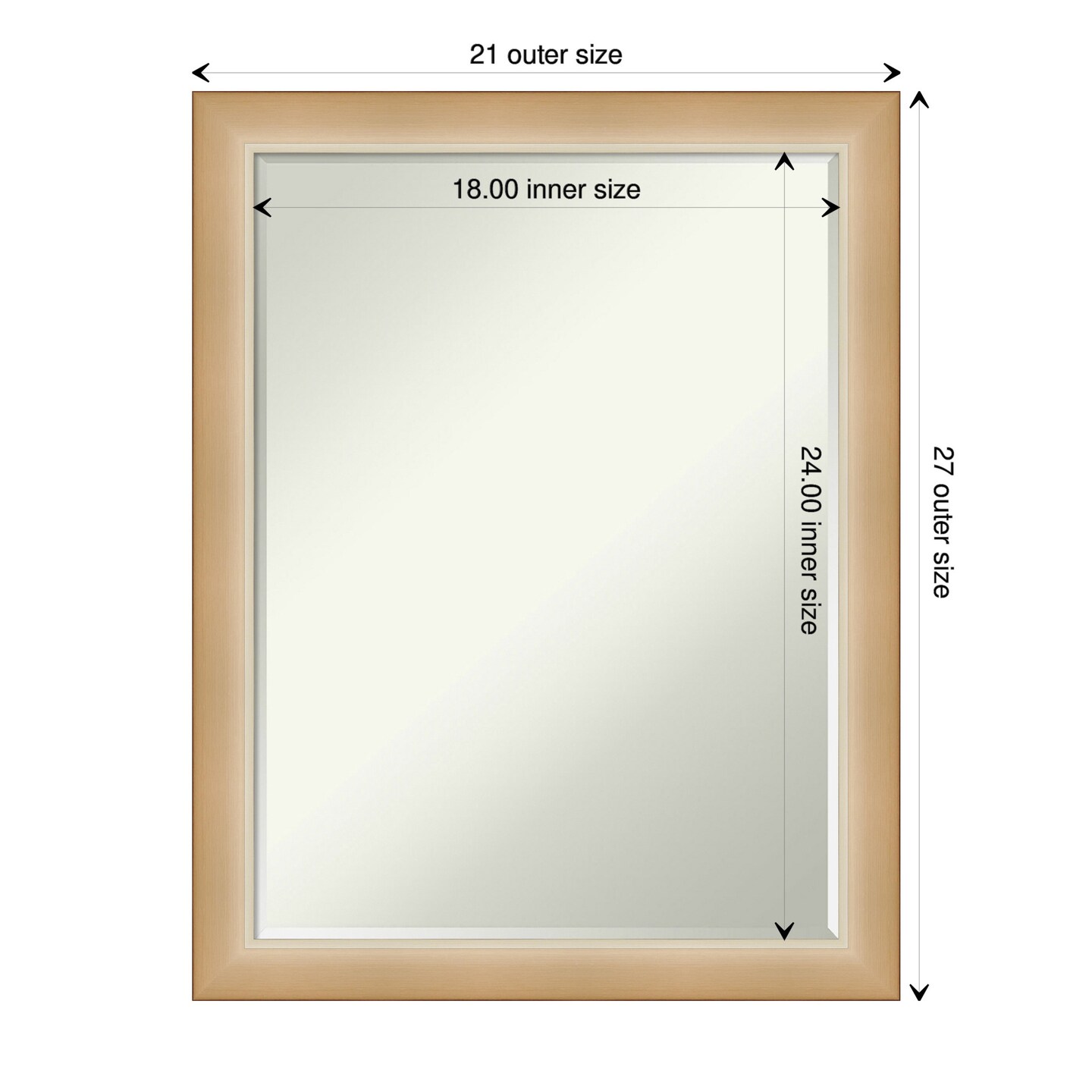 Petite Bevel Wall Mirror, Eva Narrow Frame | Michaels