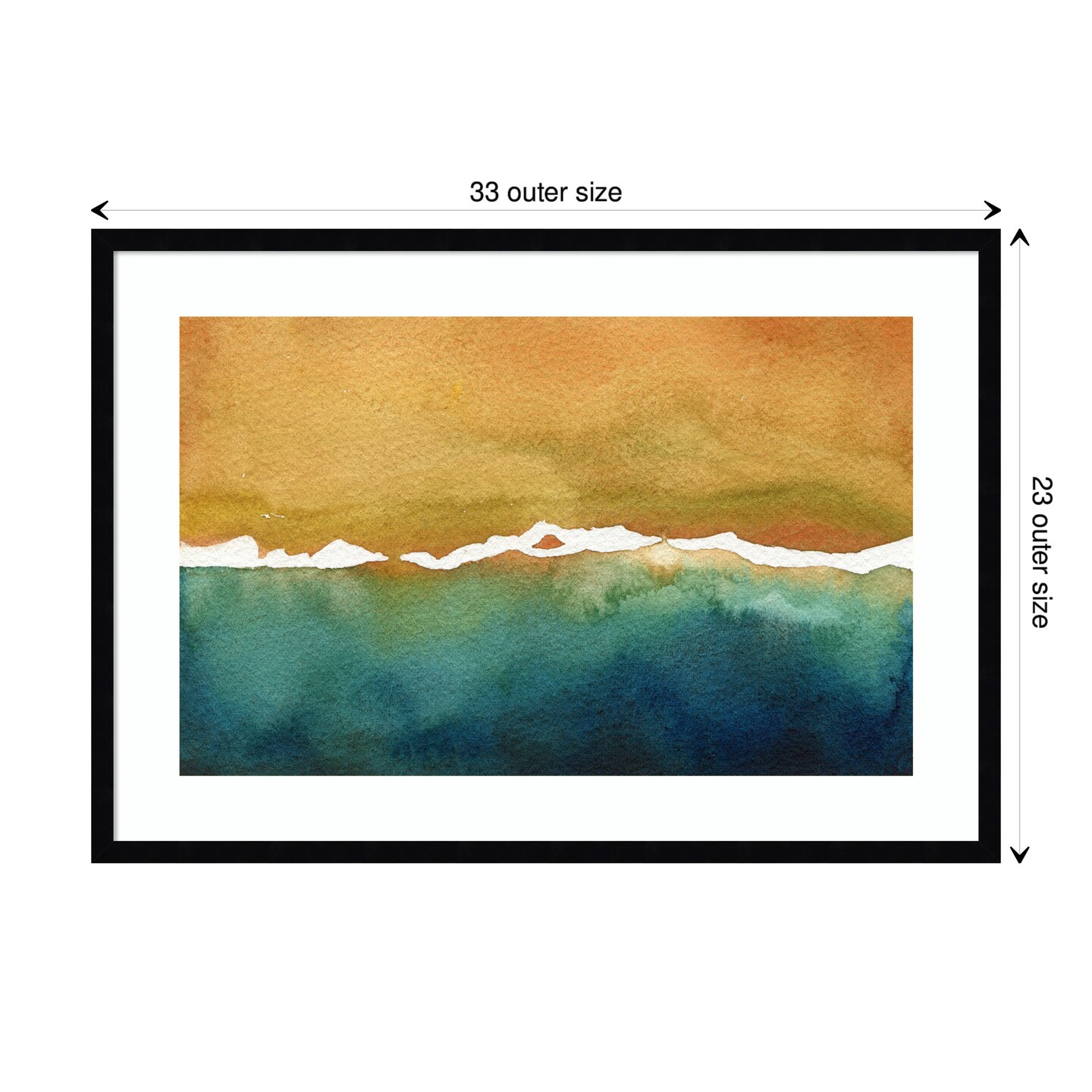 Above by Janet Meinke Lau Wood Framed Wall Art Print, Color