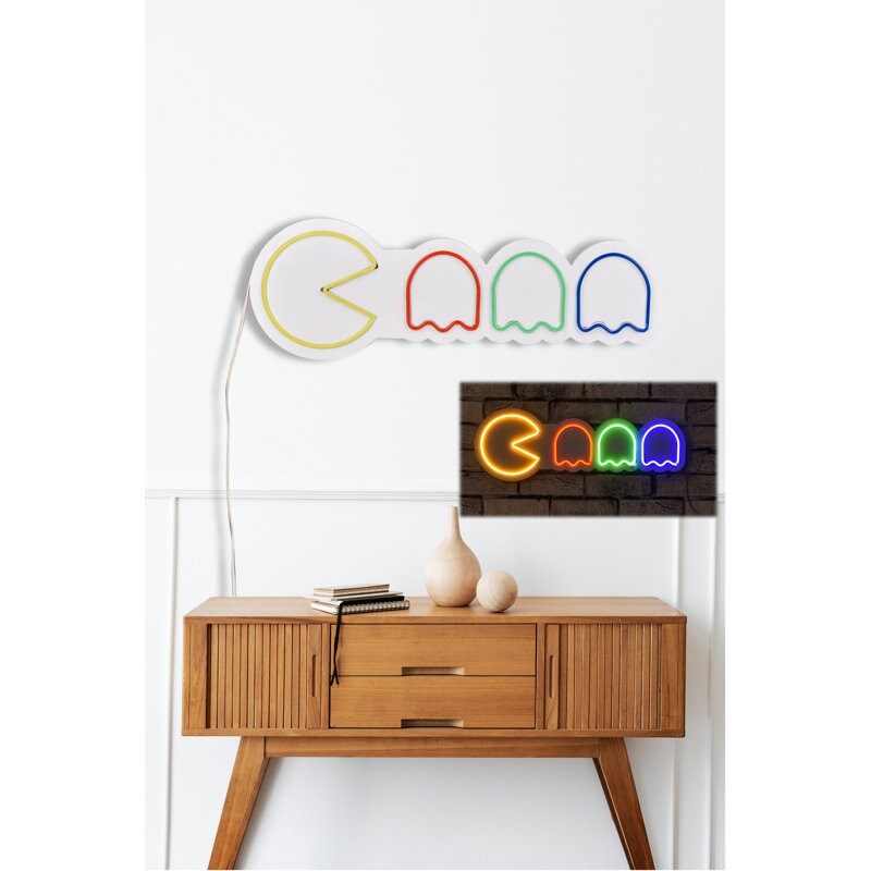 21.7&#x22; Novelty Pacman Led Neon Sign Wall D&#xE9;cor