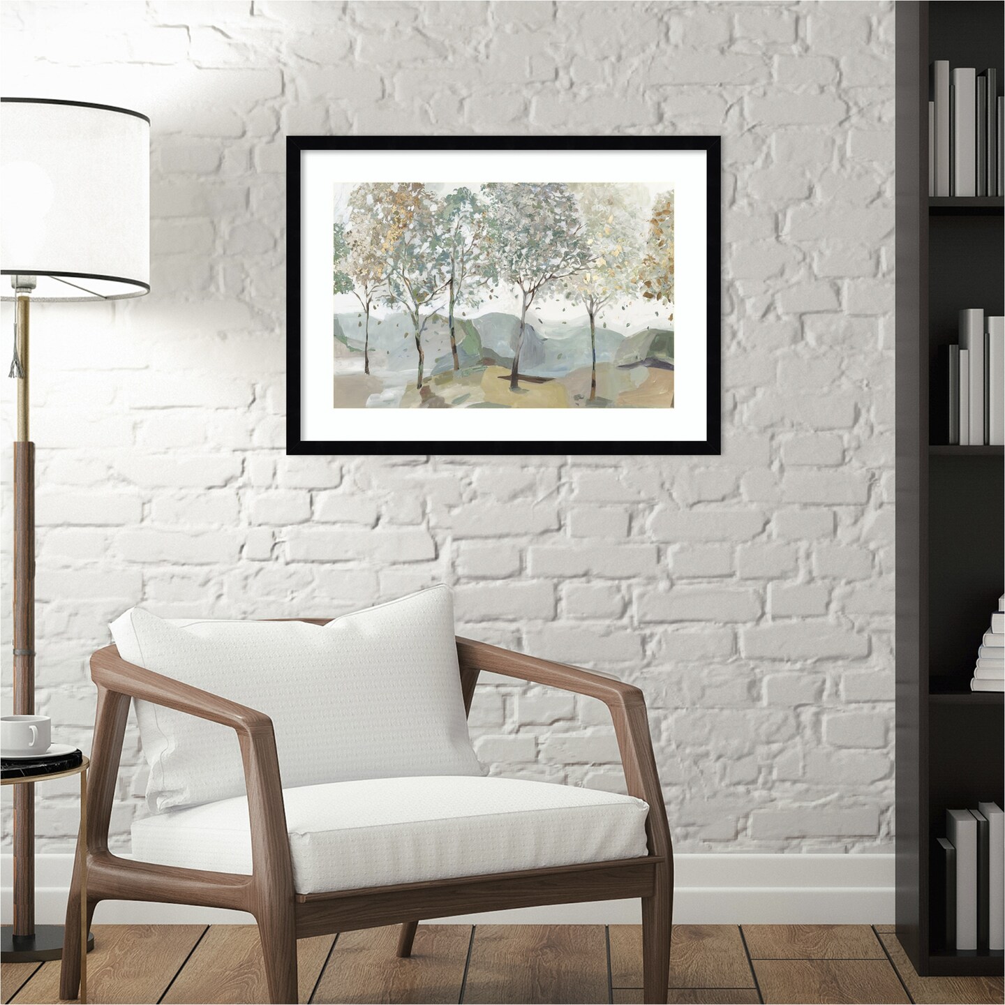 Breezy Landscape Trees I by Allison Pearce Wood Framed Wall Art Print