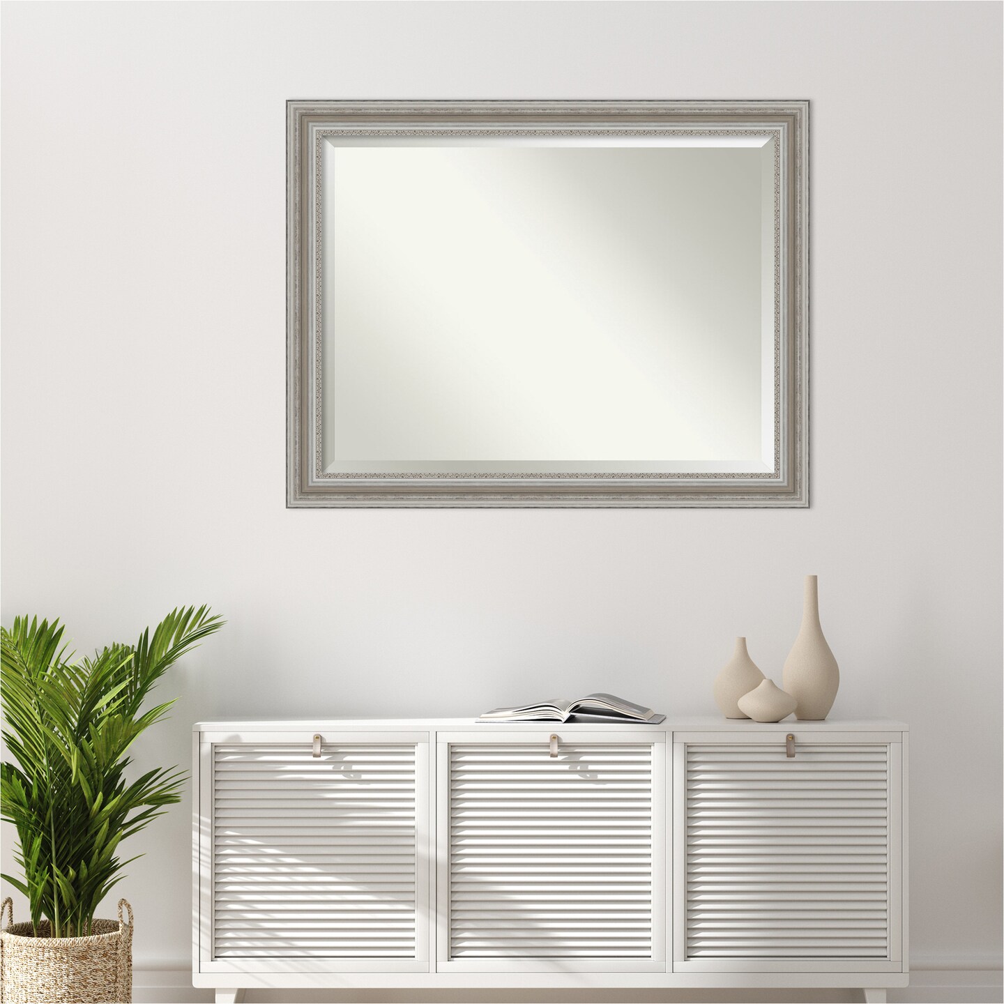 Beveled Bathroom Wall Mirror, Parlor Frame