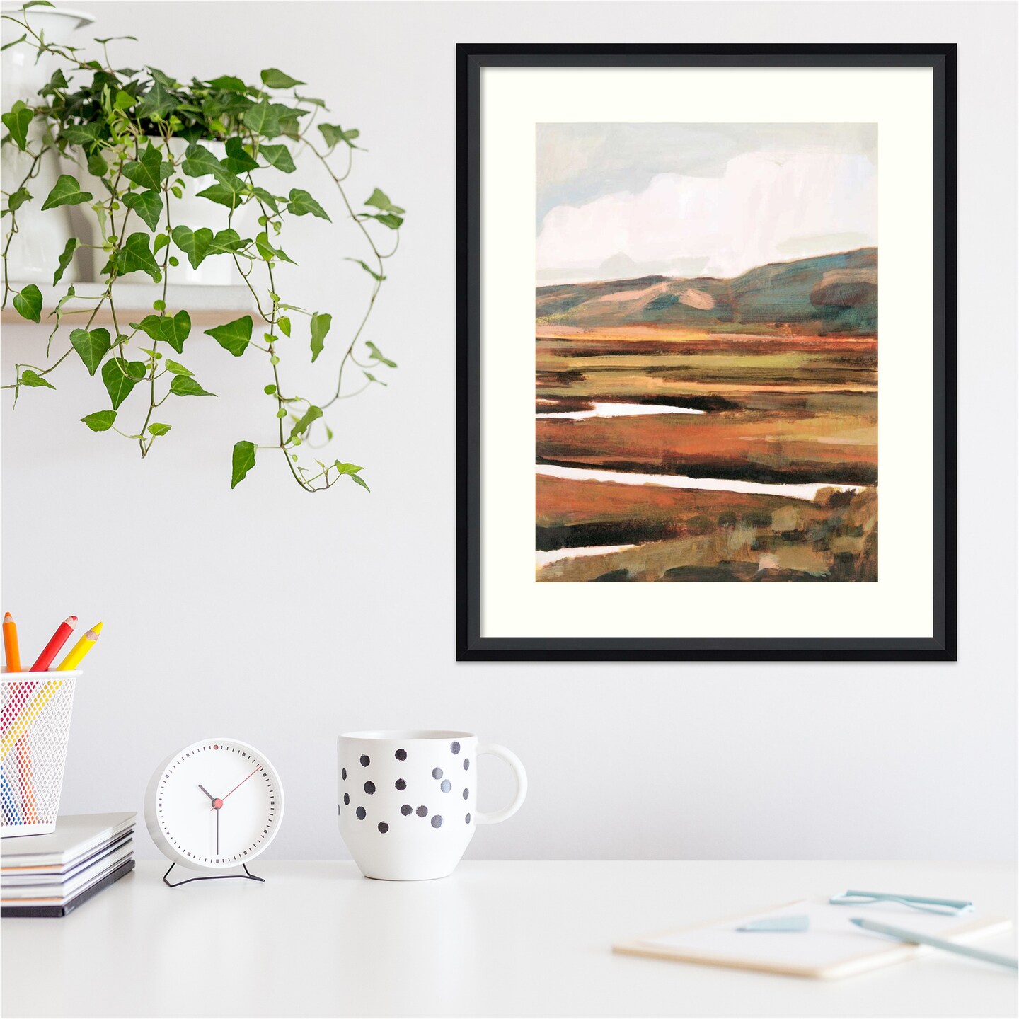 Mountain Field II by Victoria Borges Wood Framed Wall Art Print