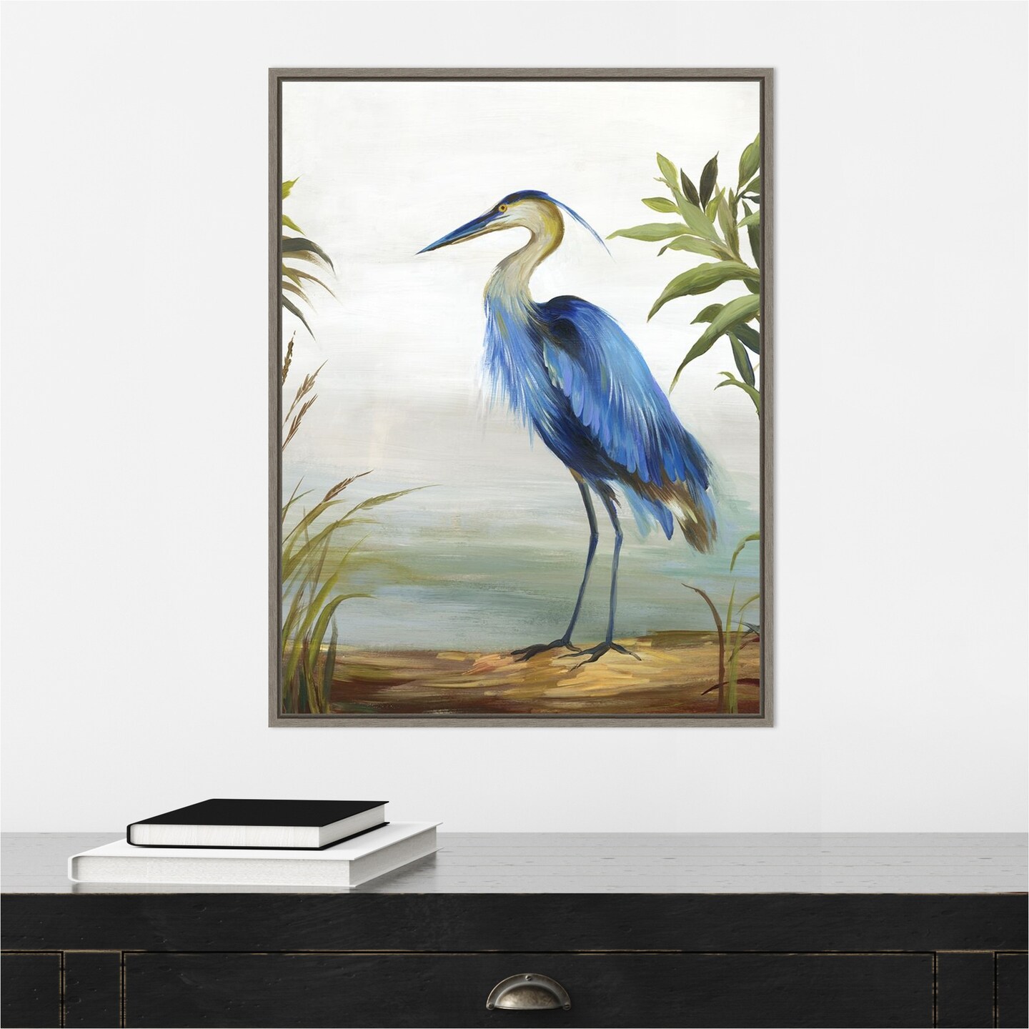 Blue Heron by Aimee Wilson Canvas Wall Art Print Framed