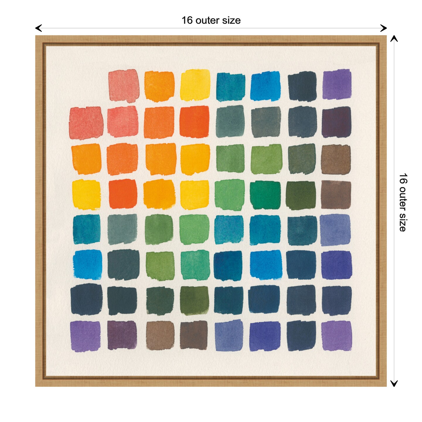 Color Chart by Wild Apple Portfolio Canvas Wall Art Print Framed