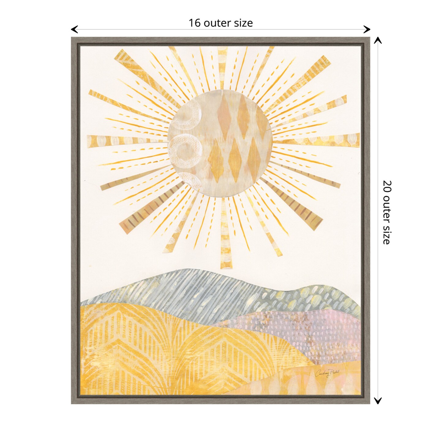 Boho Sunshine II by Courtney Prahl Canvas Wall Art Print Framed