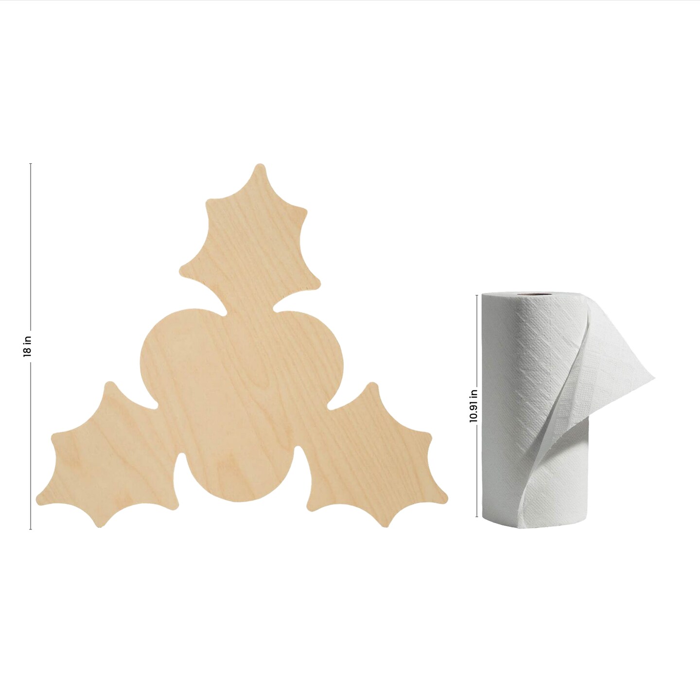 Wood Holly Cutout Ornaments, Multiple Sizes Available, DIY Christmas Tree Decor & Craft | Woodpeckers