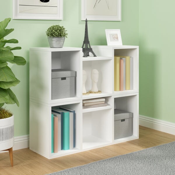 Stacking 3 Cubby Storage Unit, White