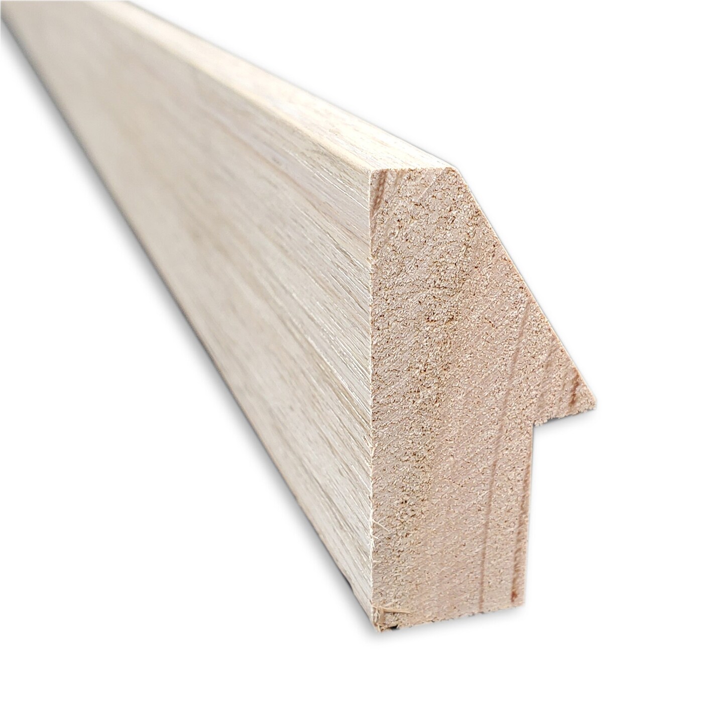 Beveled Wood Bathroom Wall Mirror, Hardwood Wedge Frame