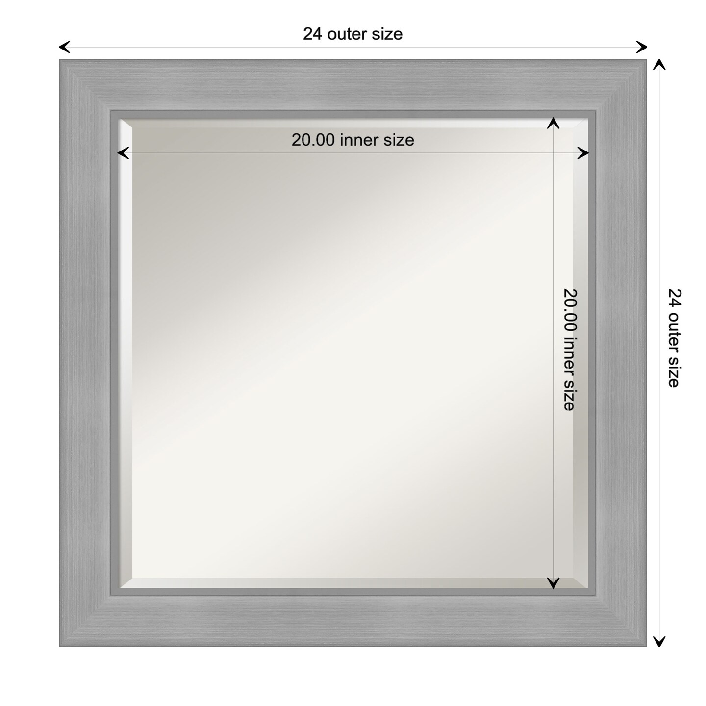 Beveled Bathroom Wall Mirror, Vista Brushed Nickel Frame | Michaels