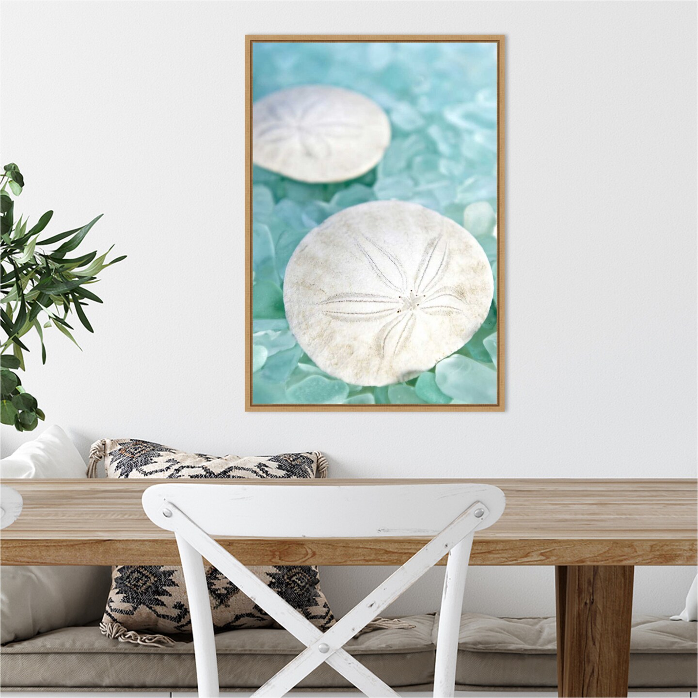 Crystal Harbor 9 by Alan Blaustein 16-in. W x 23-in. H. Canvas Wall Art Print Framed in Natural