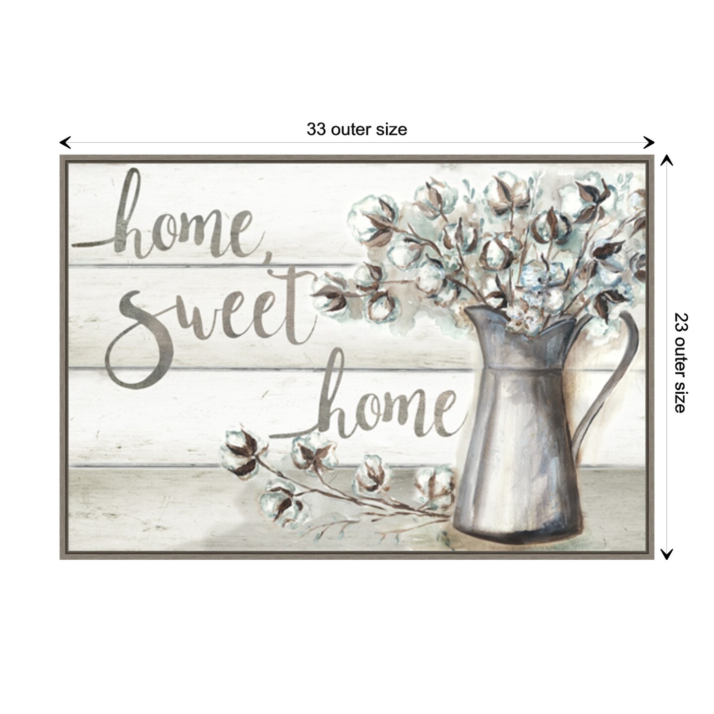 Farmhouse Cotton Home Sweet Home by Tre Sorelle Studios Canvas Wall Art Print Framed