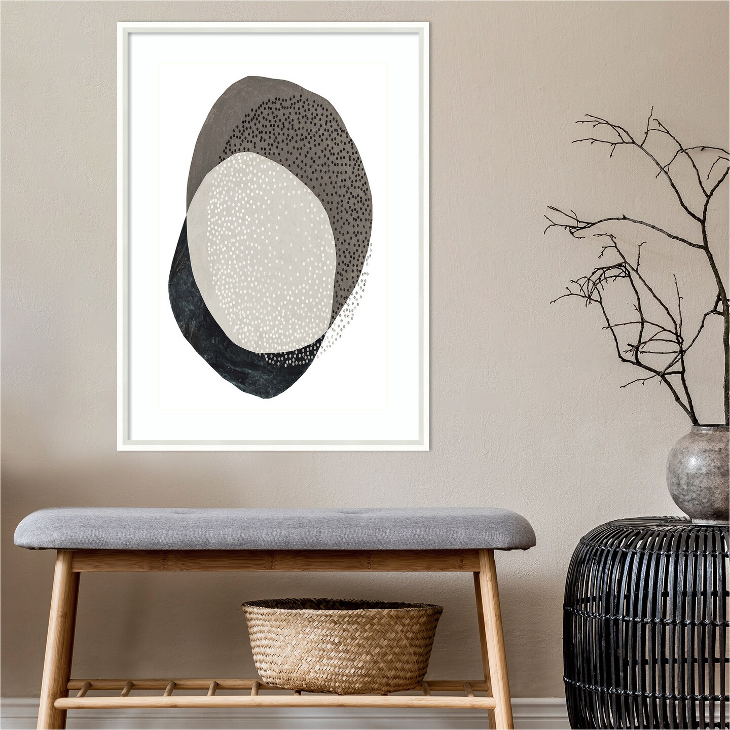 Boulder I by Amy Lighthall Wood Framed Wall Art Print